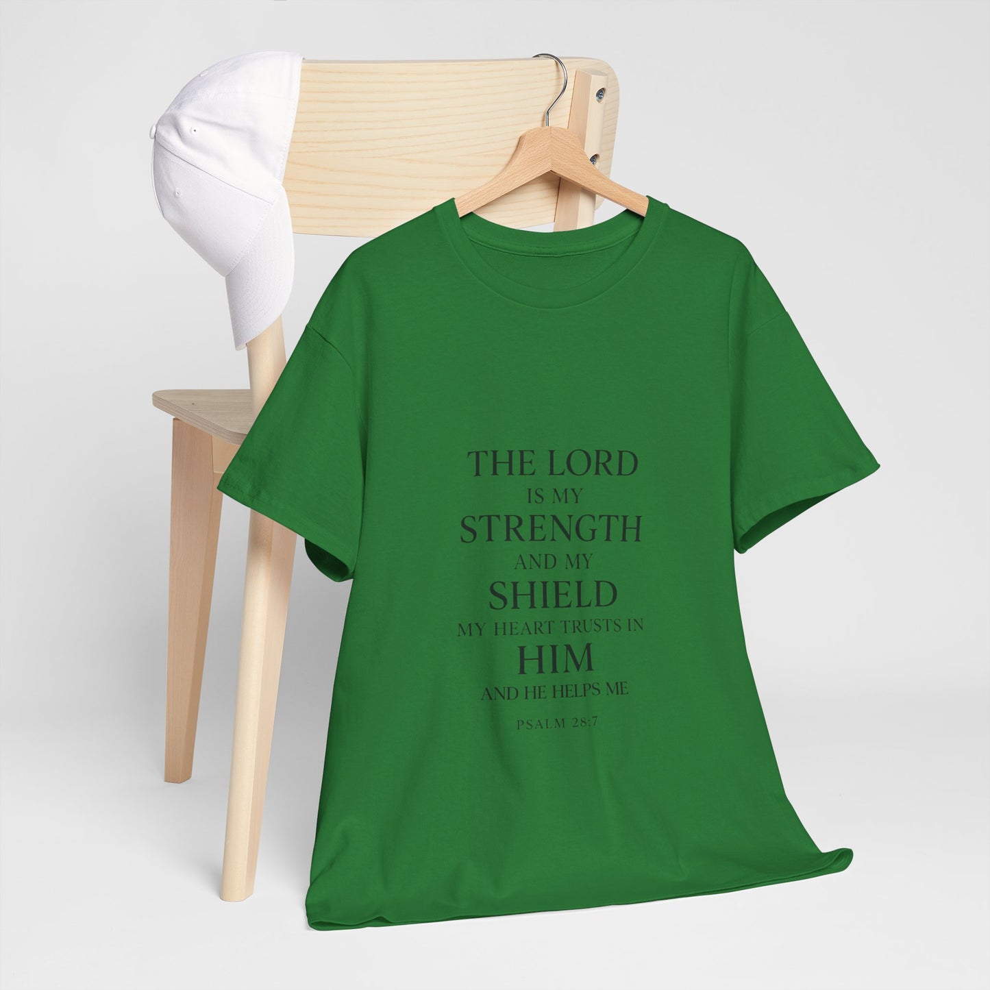 Faith-Inspired Unisex Heavy Cotton Tee - "The Lord is My Strength"
