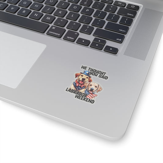 Fun Labrador Weekend Stickers, Cute Dog Stickers, Pet Lovers Gift, Laptop Decor, Memorial Day Stickers, Adventure Sticker