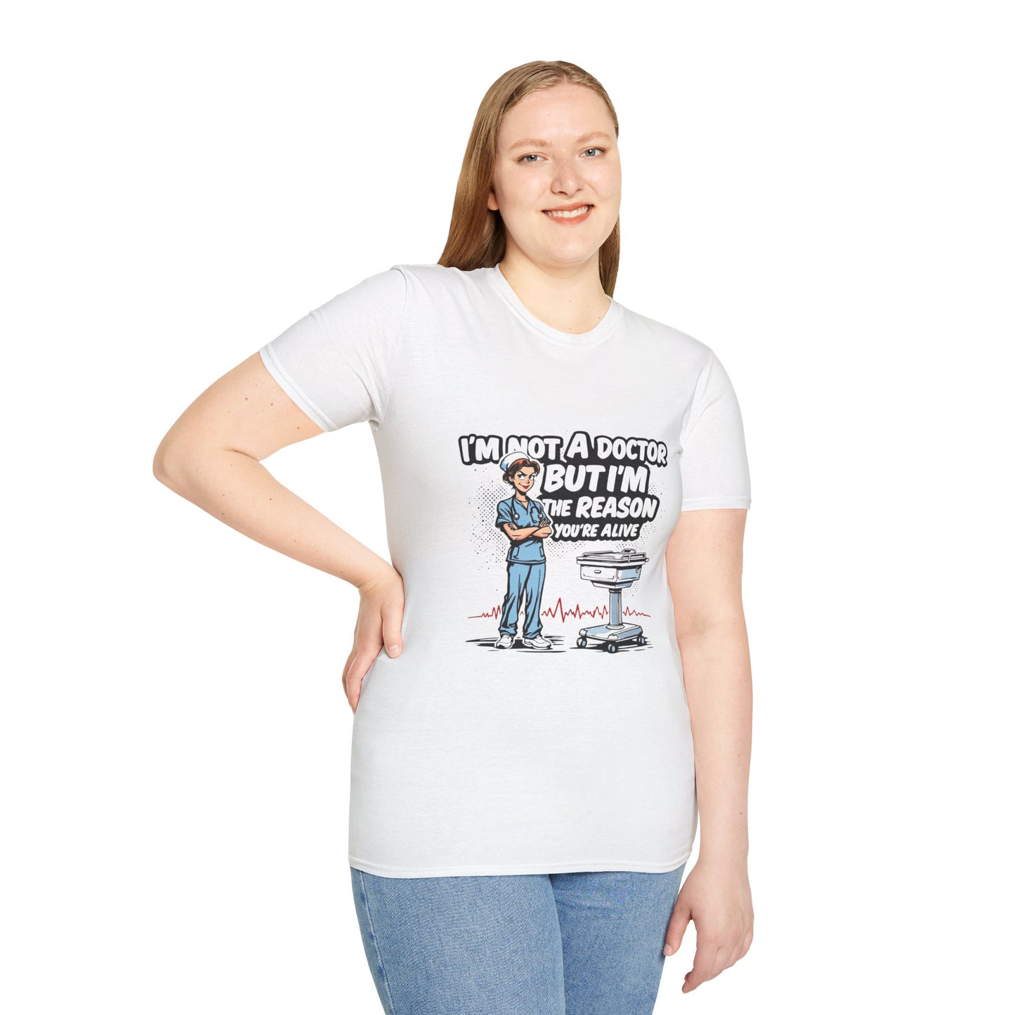 "I'm Not A Doctor But I'm The Reason You're Alive" Unisex T-Shirt - Perfect Gift for Healthcare Workers, Fun Medical Tee, Nurse [...]