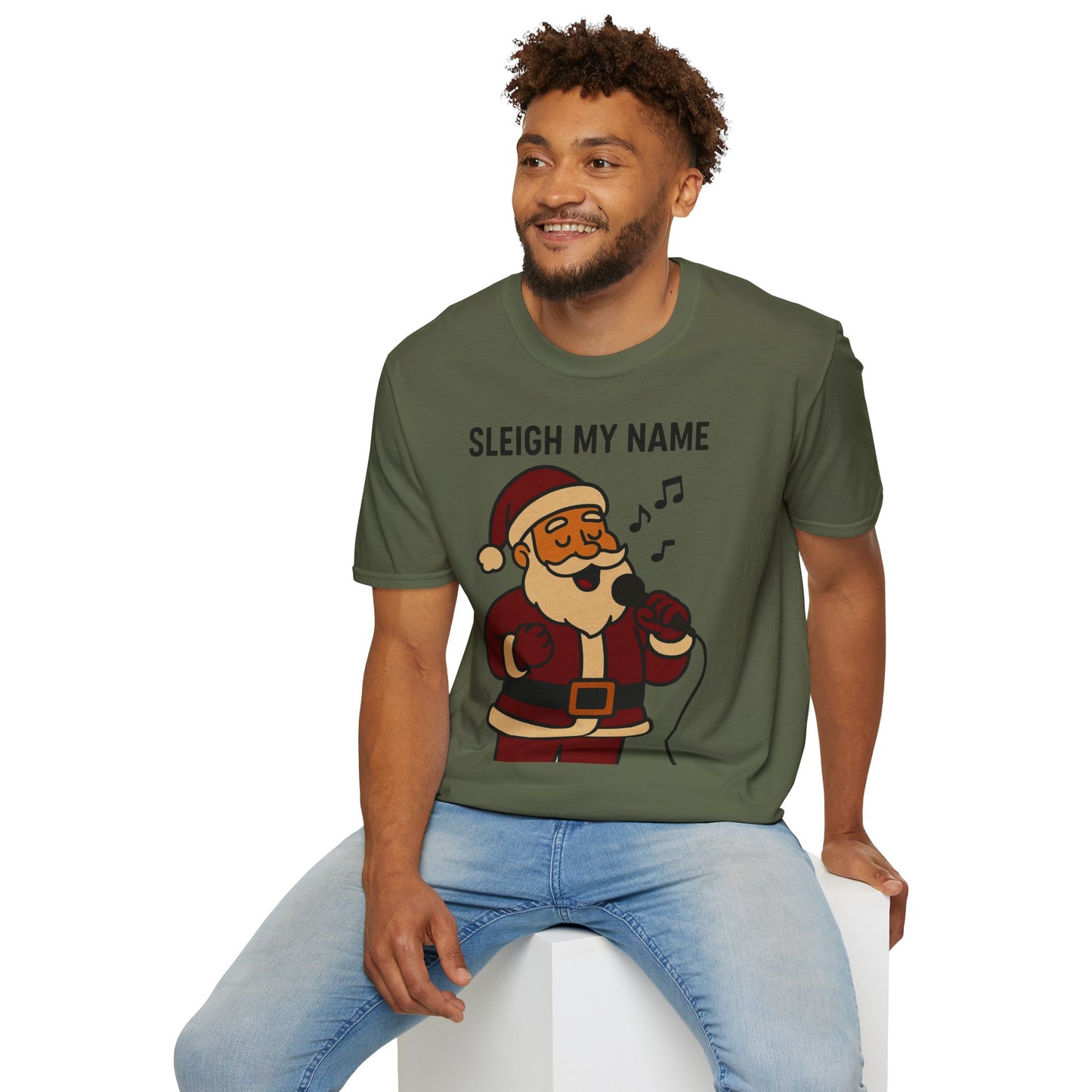 Santa Sleigh My Name Unisex T-Shirt