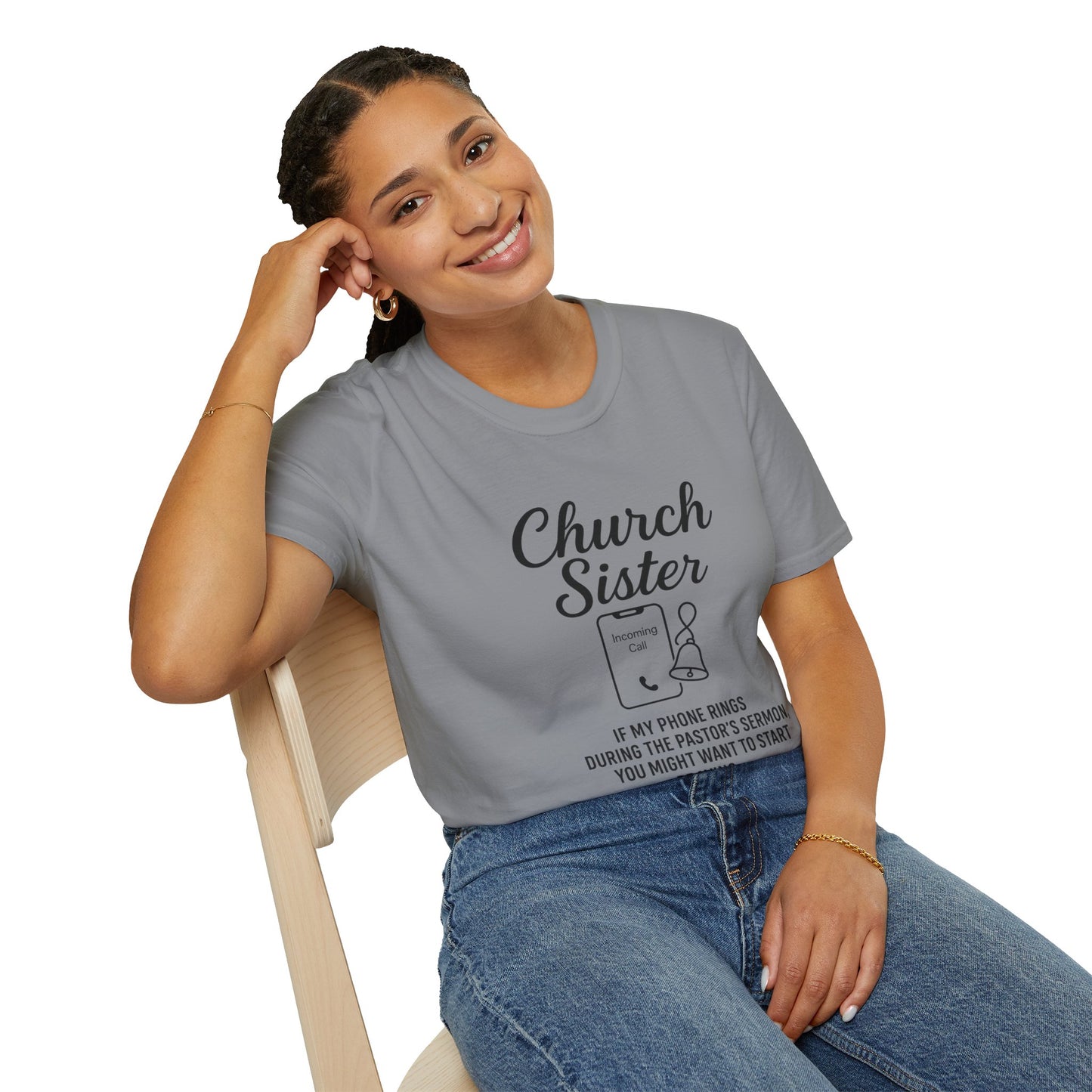 Church Sister T-Shirt | Funny Christian Tee, Church Apparel, Gifts for Churchgoers, Unisex T-Shirt, Religious Humor Shirt