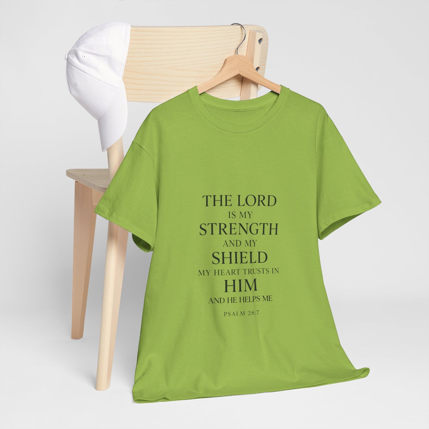 Faith-Inspired Unisex Heavy Cotton Tee - "The Lord is My Strength"