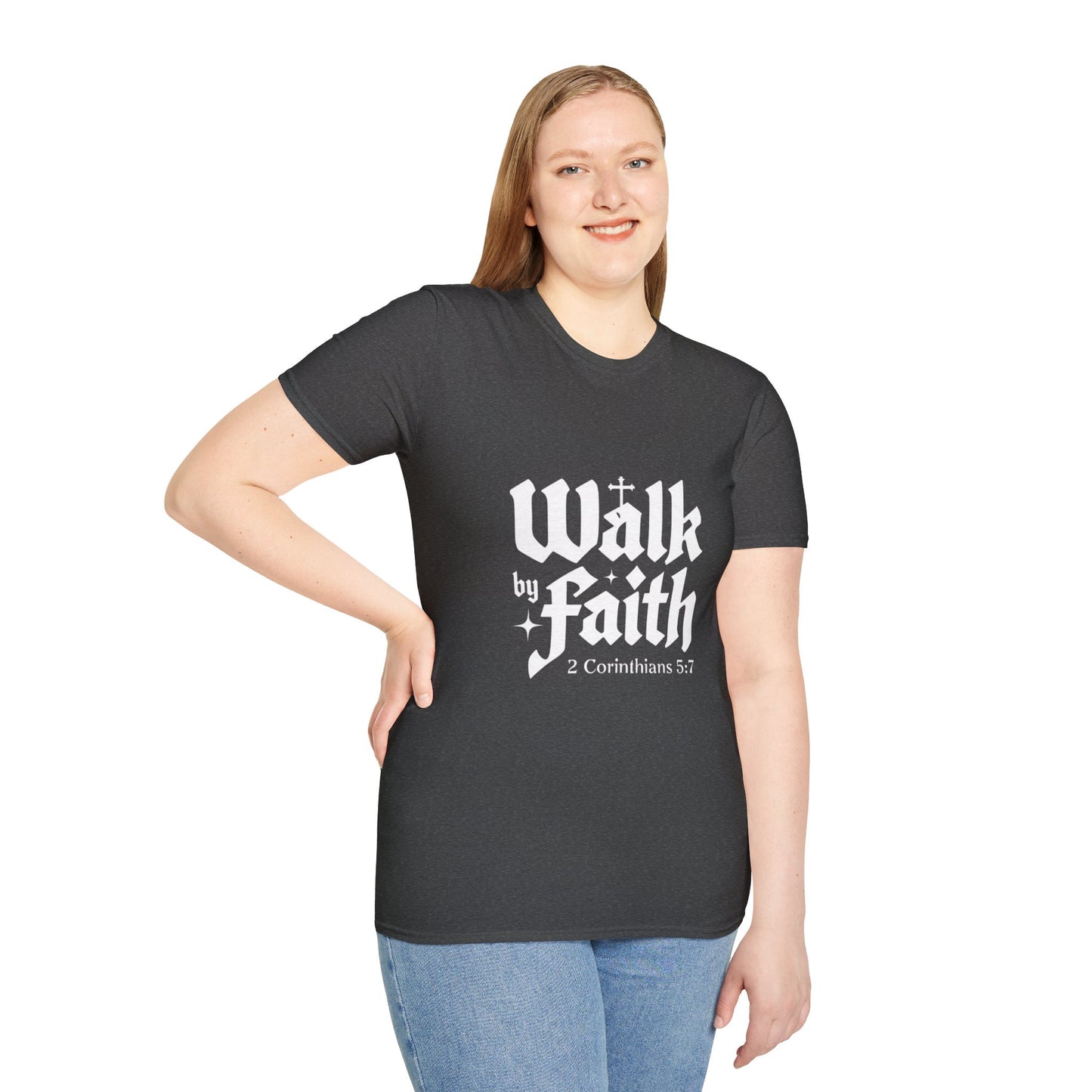 Faith-Inspired Unisex T-Shirt | Walk by Faith, Inspirational Tee, Christian Clothing, Gift for Believers, Casual Faith Wear