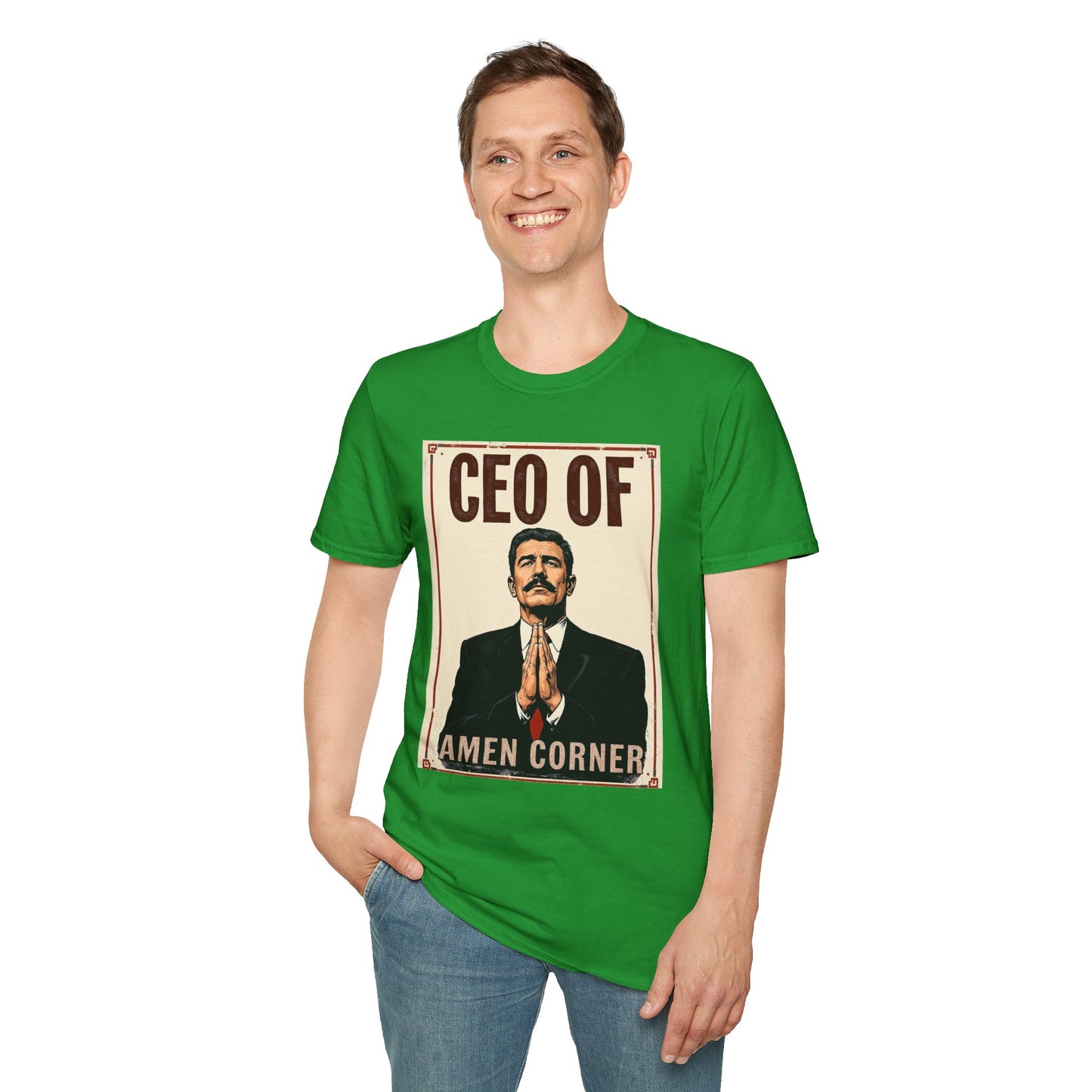 CEO of Amen Corner Unisex T-Shirt, Funny Gift for Men, Graphic Tee, Casual Wear, Unique Humor Shirt