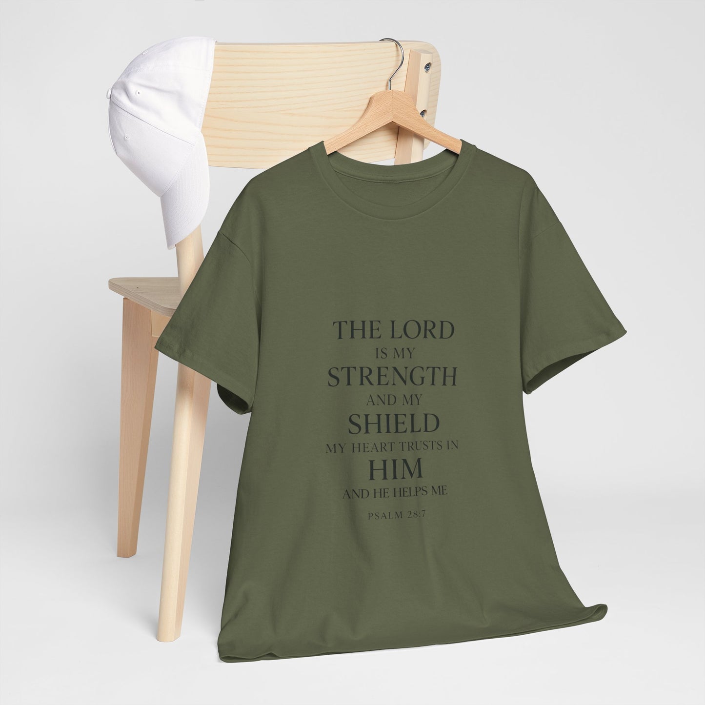 Faith-Inspired Unisex Heavy Cotton Tee - "The Lord is My Strength"