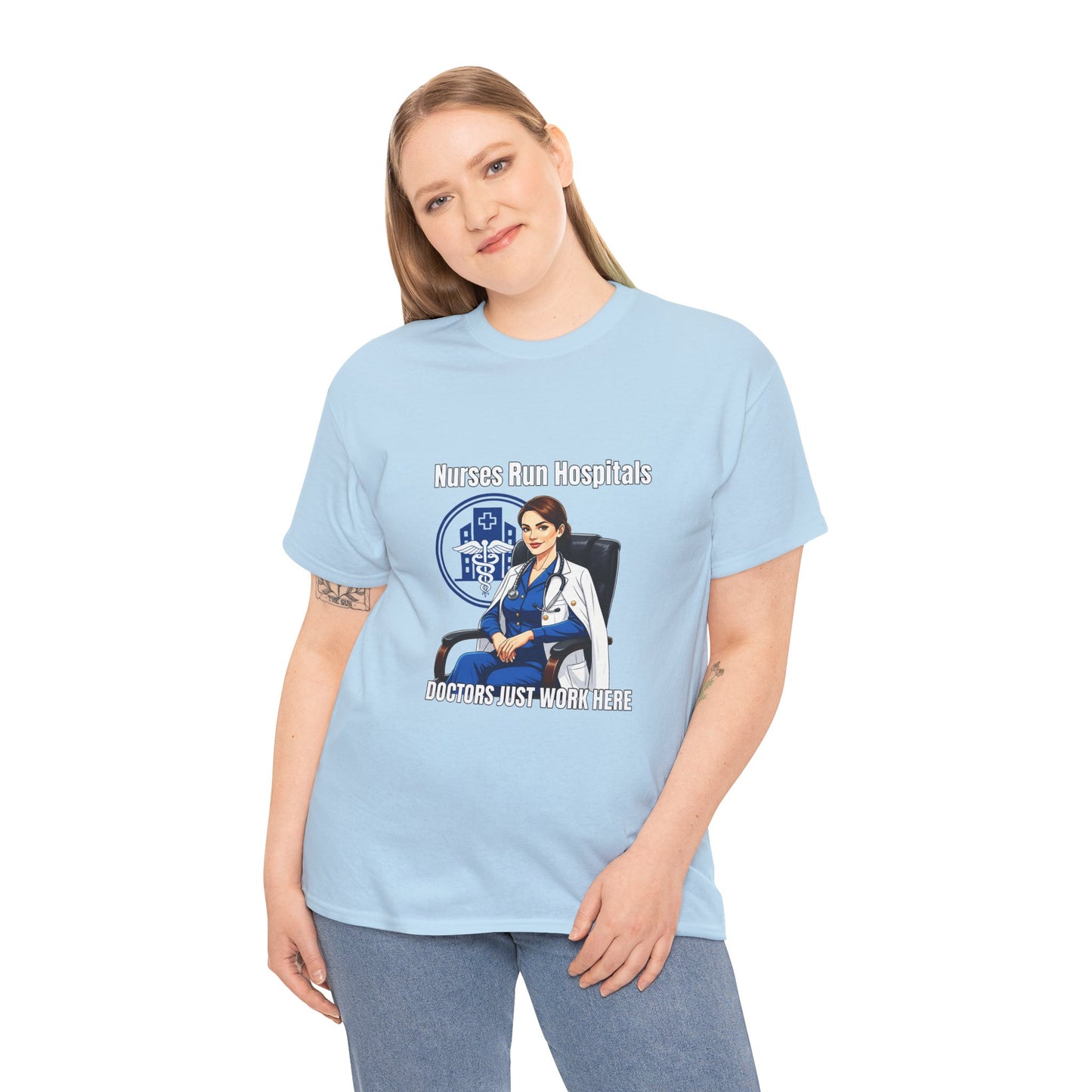 Nurse Appreciation Tee, Unisex Heavy Cotton Tee, Gifts for Nurses, Hospital Staff Shirt, Nurse's Day Celebration Tee, Medical Humor Apparel