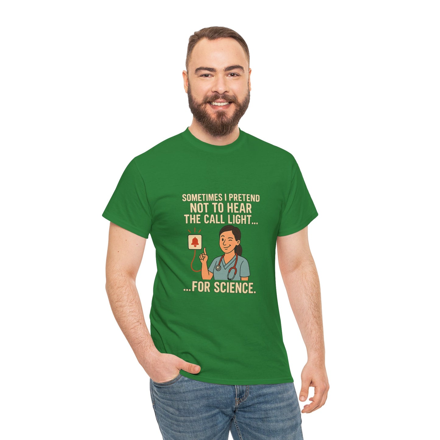 Funny Science Nurse Tee, Unisex Heavy Cotton Tee for Healthcare Workers, Gift for Nurses, Medical Humor Shirt, Nurses Week Apparel