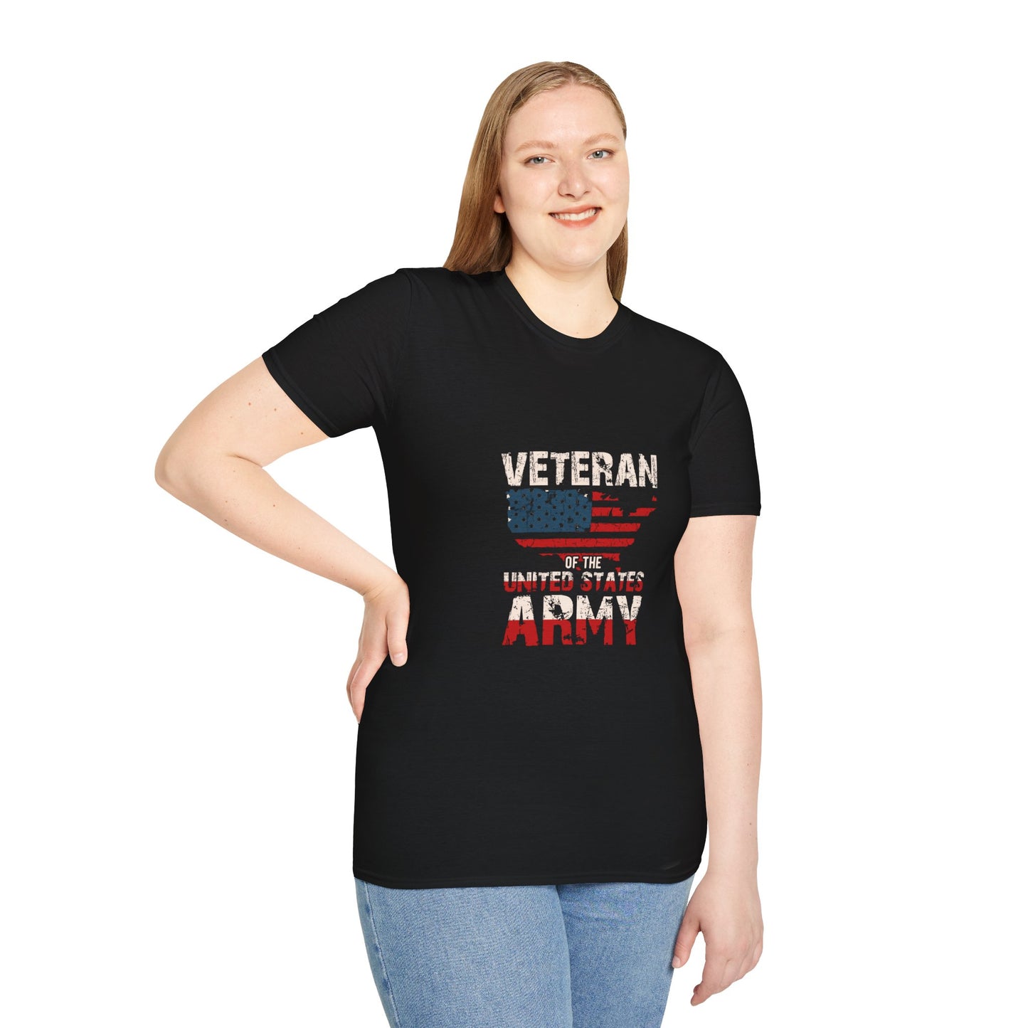 Patriotic Veteran T-Shirt for Proud Army Supporters, Military Appreciation Gift, Unisex Softstyle Tee, Memorial Day, Fourth of July, [...]