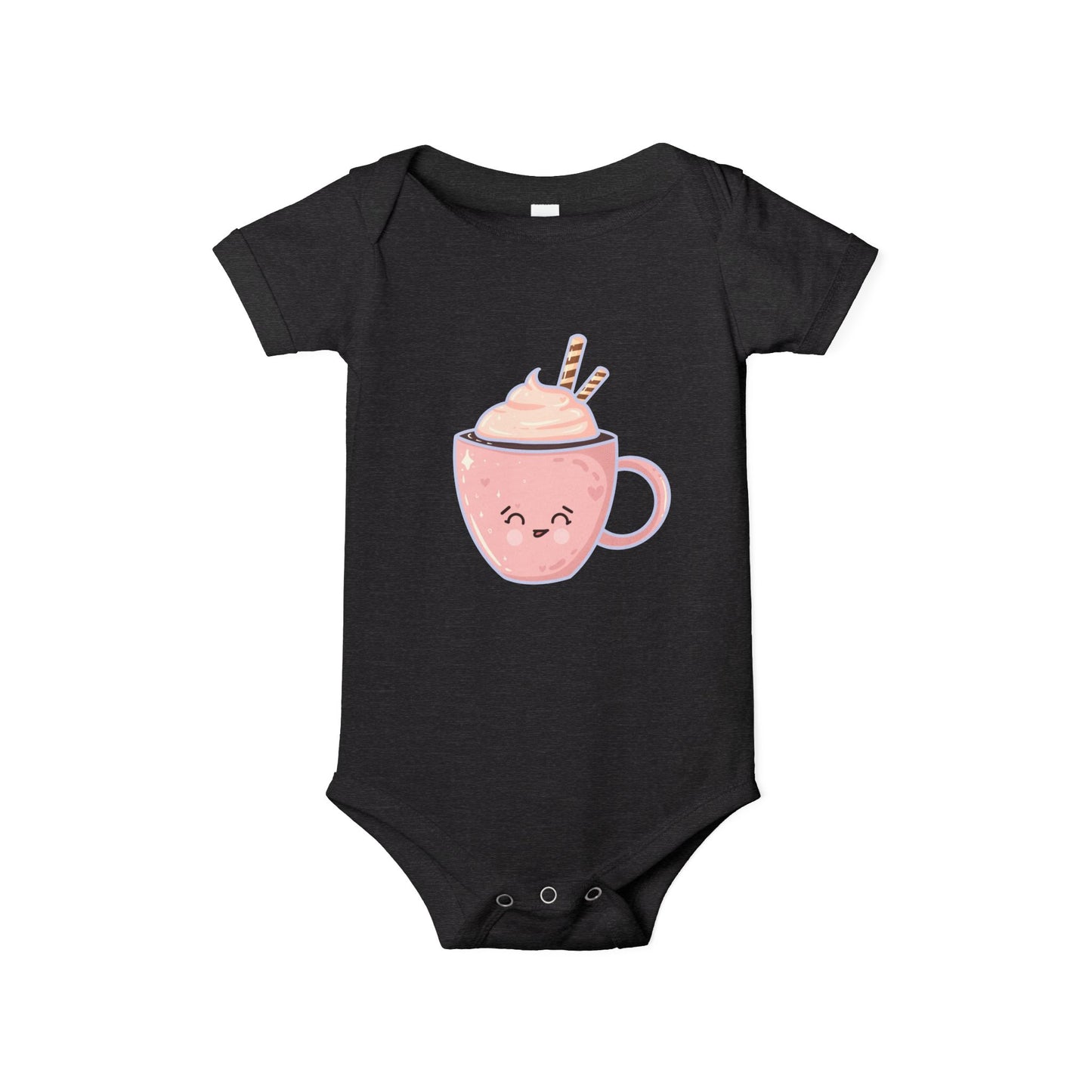 Cute Hot Chocolate Infant Onesie, Baby Shower Gift, Holiday Outfit, Newborn Clothing, Festive Baby Wear, Winter Celebration Attire