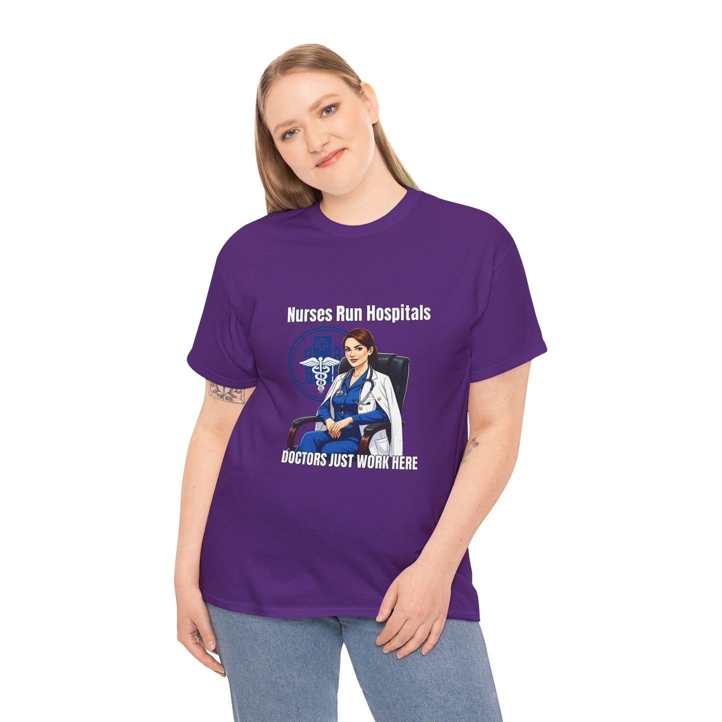 Nurse Appreciation Tee, Unisex Heavy Cotton Tee, Gifts for Nurses, Hospital Staff Shirt, Nurse's Day Celebration Tee, Medical Humor Apparel