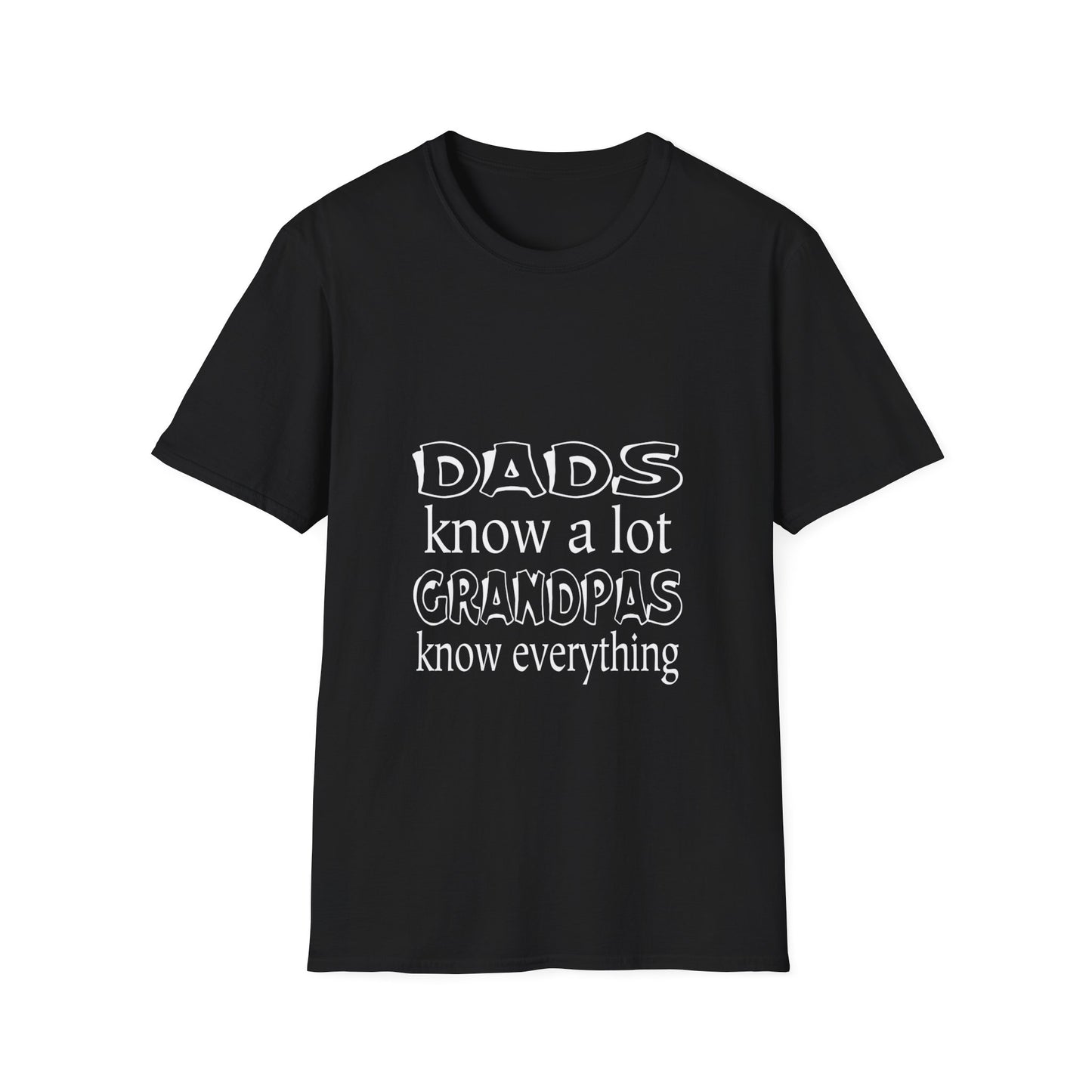Cool Grandpa Unisex Softstyle T-Shirt - 'Dads Know a Lot, Grandpas Know Everything' - Perfect Gift for Father's Day, Family Gatherings, or Casual [...]