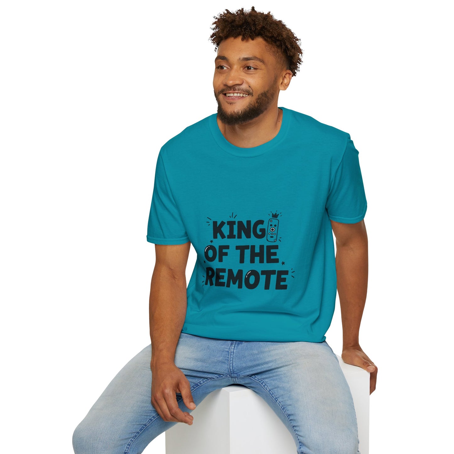 Funny King of the Remote Unisex T-Shirt | Gift for Dads, TV Lovers, Birthday Celebration, Relaxed Fit, Casual Wear