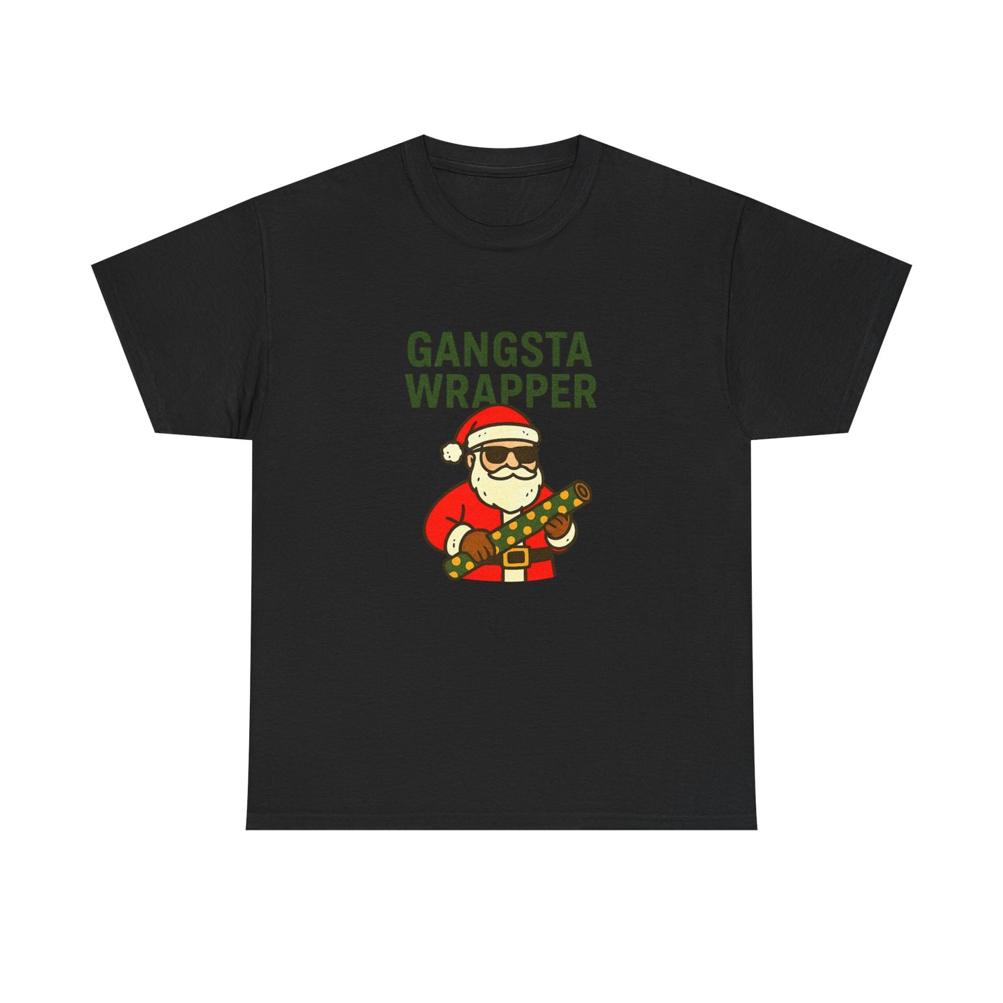 Gangsta Wrapper Unisex Cotton Tee - Fun Holiday T-Shirt for Christmas Celebrations