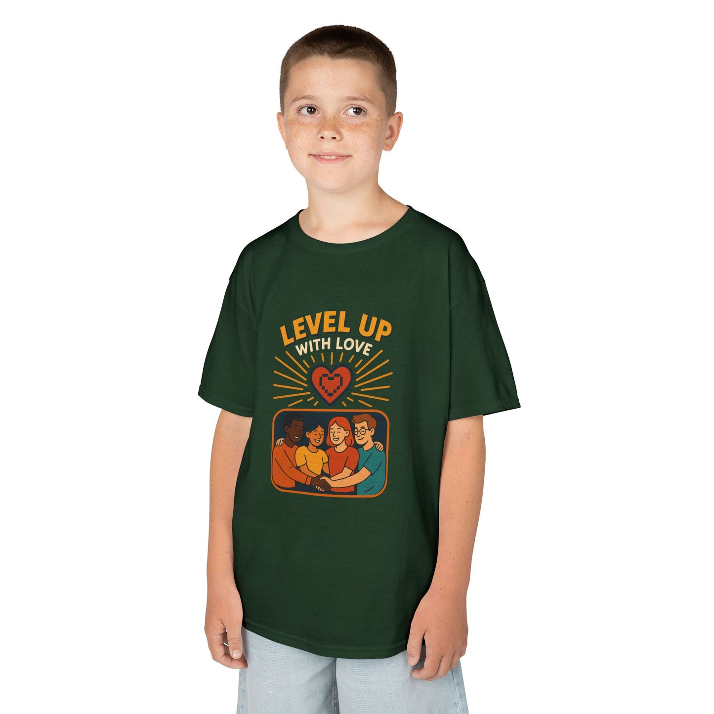 Christian Level Up Kids Tee | Fun Graphic T-Shirt for Play, Gift for Kids, Birthday Party, Family Gatherings, Casual Wear