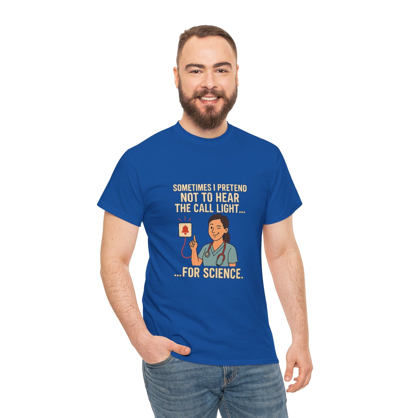 Funny Science Nurse Tee, Unisex Heavy Cotton Tee for Healthcare Workers, Gift for Nurses, Medical Humor Shirt, Nurses Week Apparel