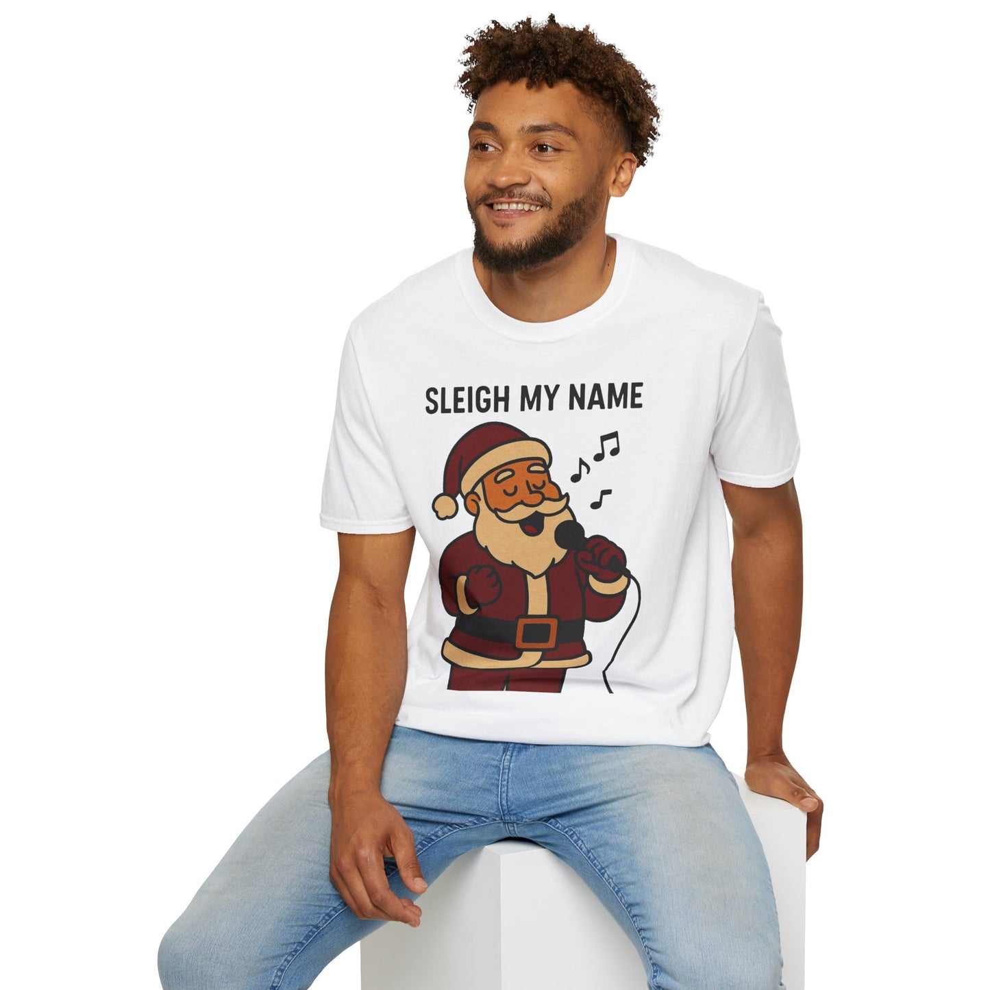 Santa Sleigh My Name Unisex T-Shirt