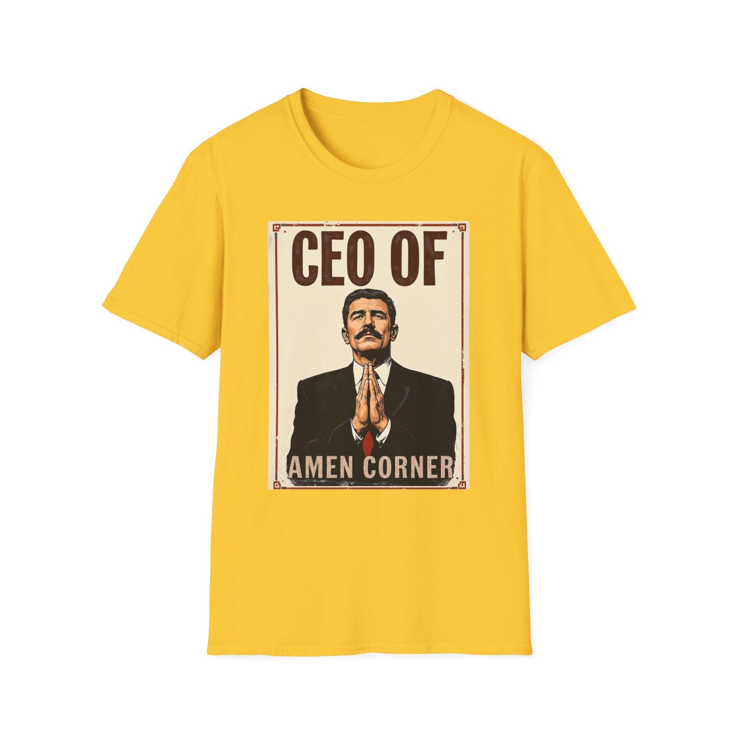 CEO of Amen Corner Unisex T-Shirt, Funny Gift for Men, Graphic Tee, Casual Wear, Unique Humor Shirt