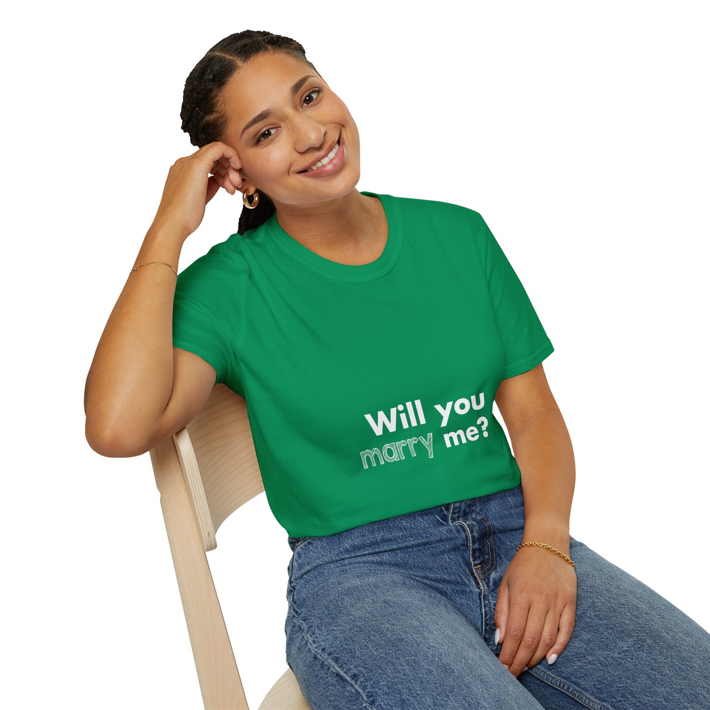 Will you marry me? Unisex Softstyle T-Shirt - Cozy Everyday Tee for Men and Women, Great for Casual Outings, Gifts, Birthdays, and Relaxed Events