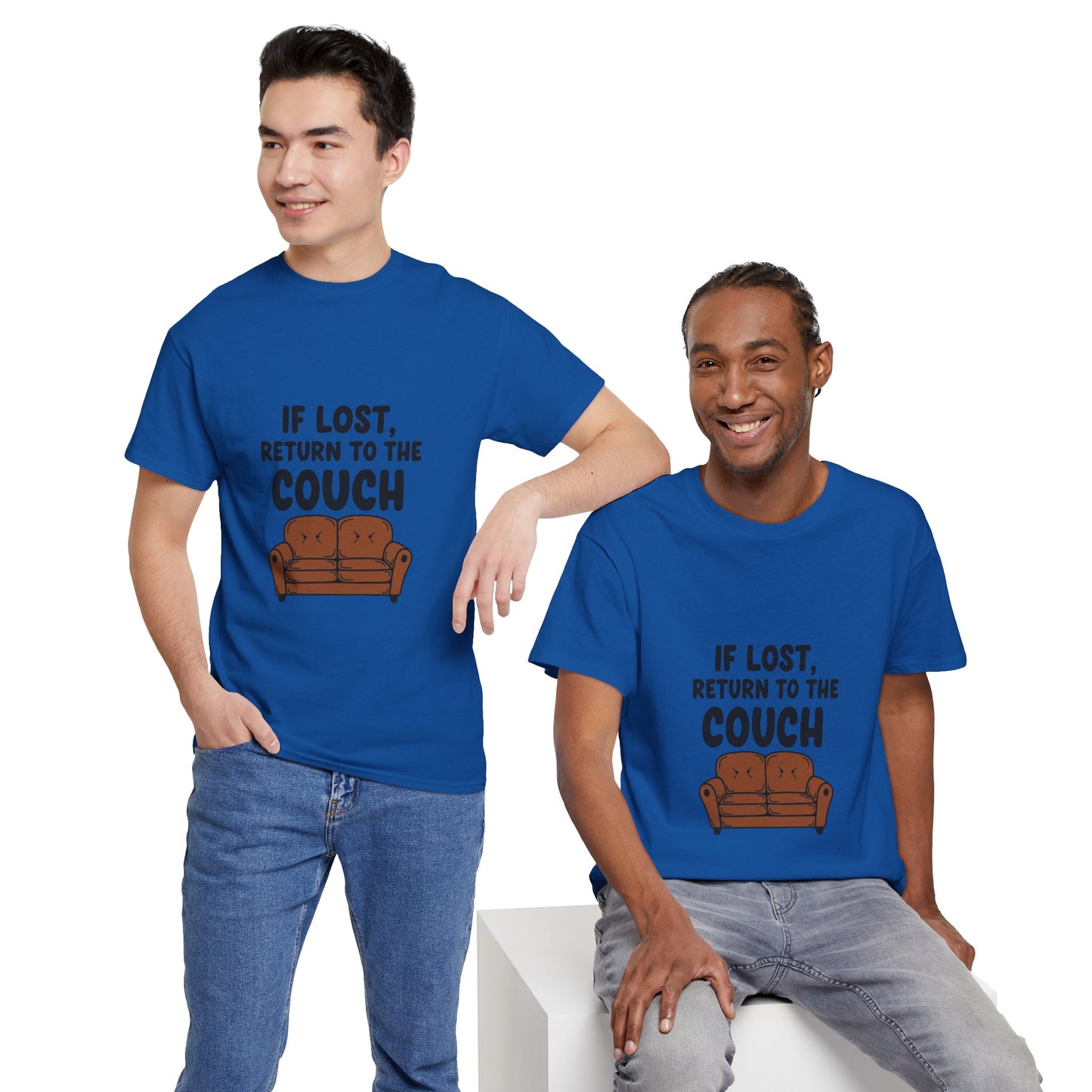 Funny Couch Tee, Unisex Heavy Cotton Tee, Comfort Shirt for Homebodies, Perfect Gift for Couch Lovers, Casual Wear, Quirky Shirt