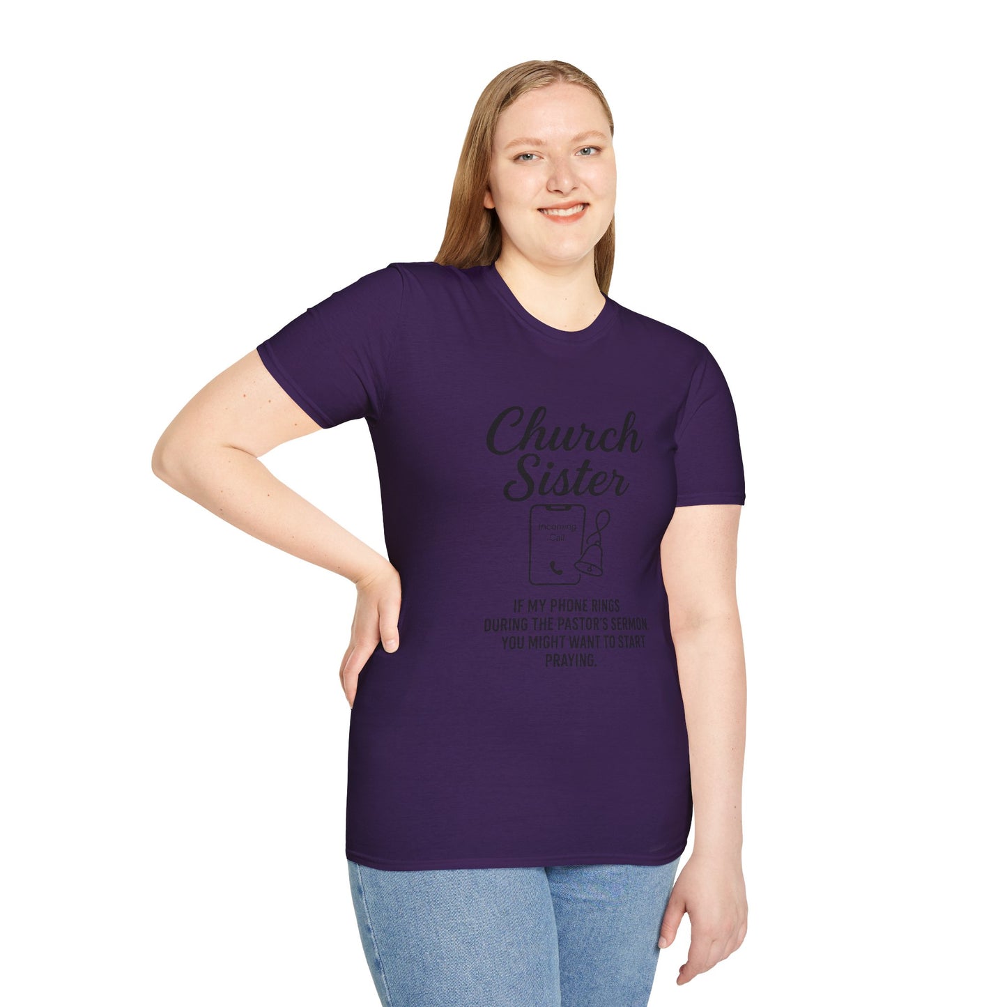 Church Sister T-Shirt | Funny Christian Tee, Church Apparel, Gifts for Churchgoers, Unisex T-Shirt, Religious Humor Shirt