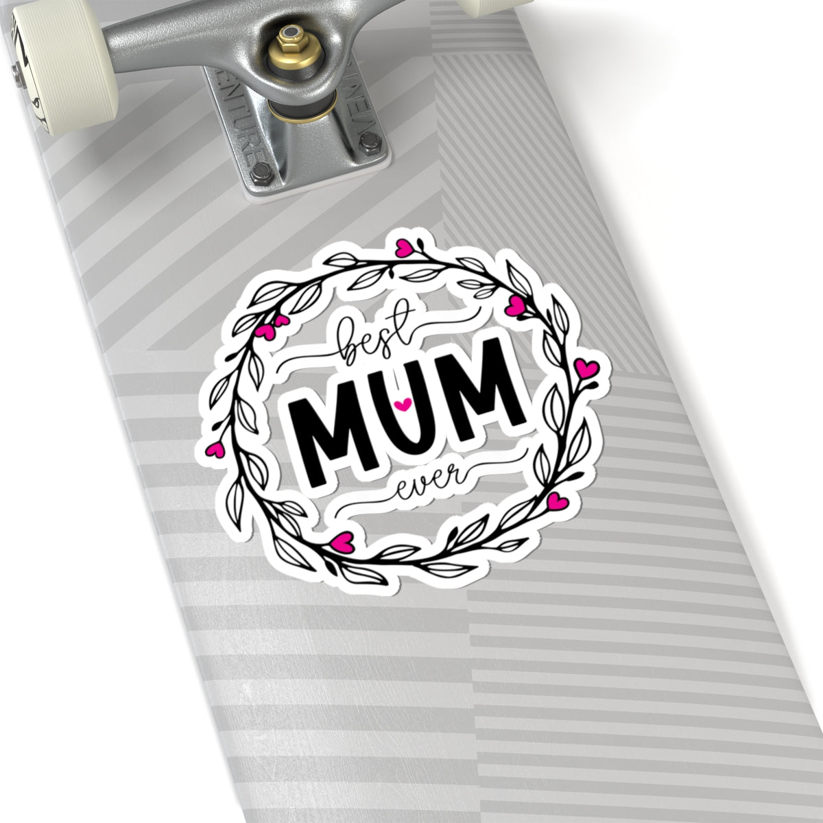 Best Mum Ever Kiss-Cut Stickers for Gifts, Mother’s Day Decor, Laptop Stickers, Floral Art, Mom Appreciation