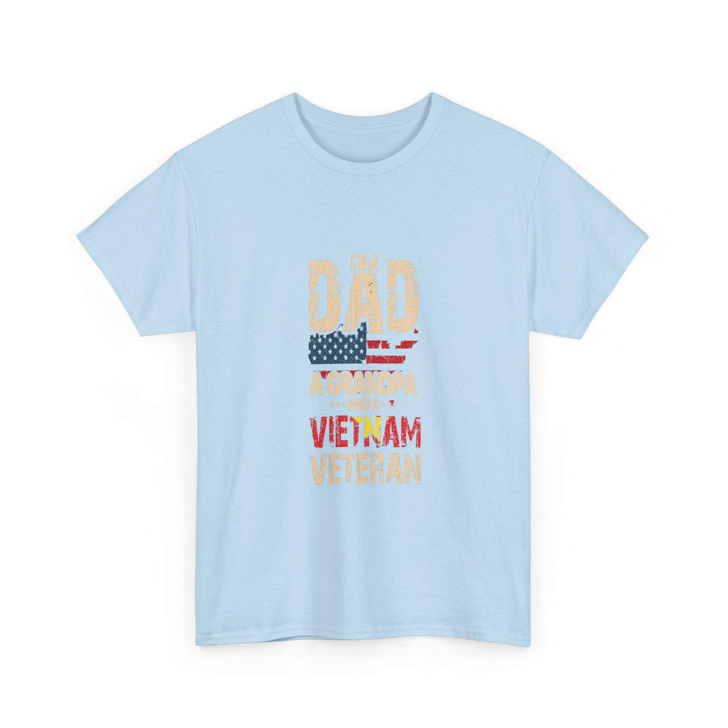 Vietnam Veteran Dad T-Shirt, Unisex Heavy Cotton Tee for Father's Day, Patriotic Gift, Grandpa Shirt, Memorial Day Tops
