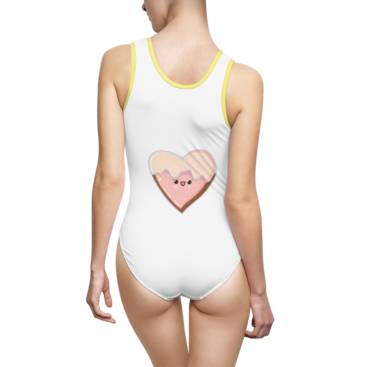 Cute Heart Ice Cream Swimsuit, Women's Swimwear, Summer Swim, Beach Outfit, Pool Party Attire, Vacation Swimwear