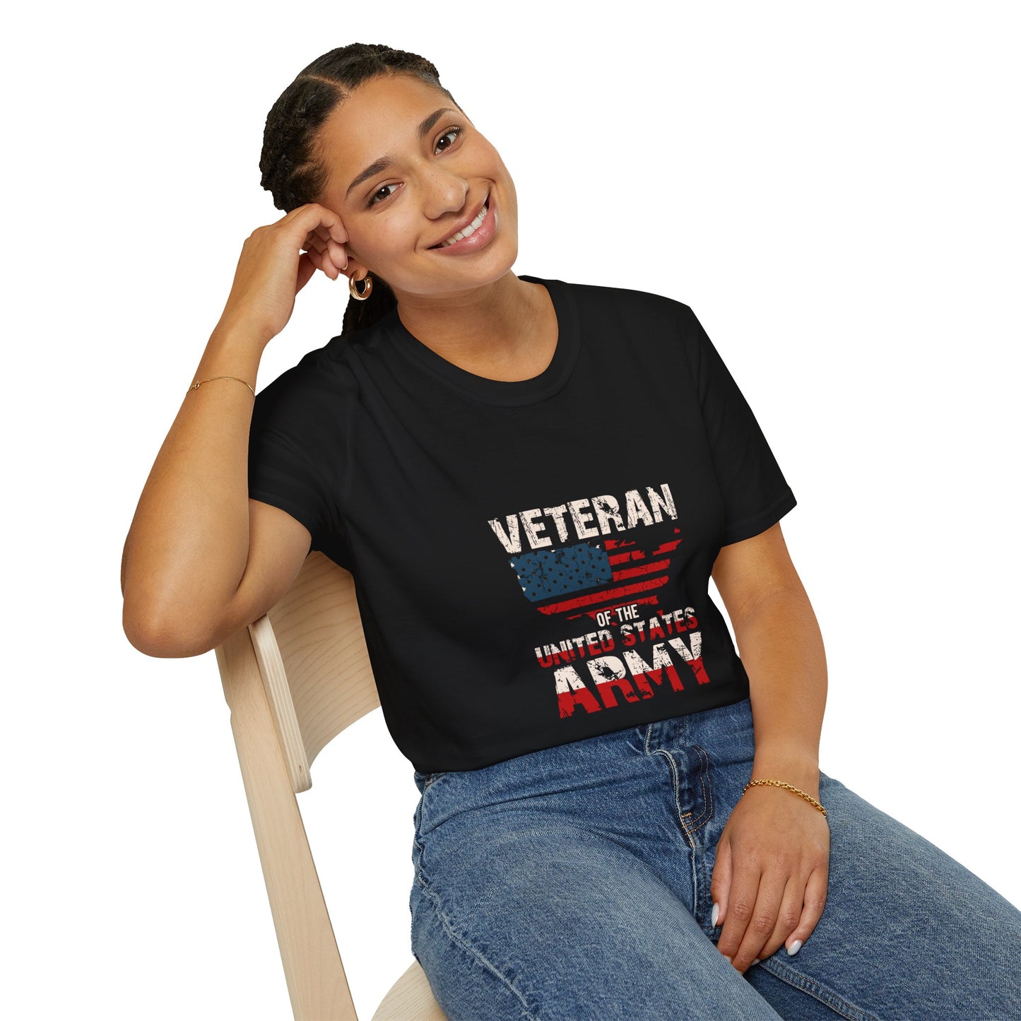 Patriotic Veteran T-Shirt for Proud Army Supporters, Military Appreciation Gift, Unisex Softstyle Tee, Memorial Day, Fourth of July, [...]