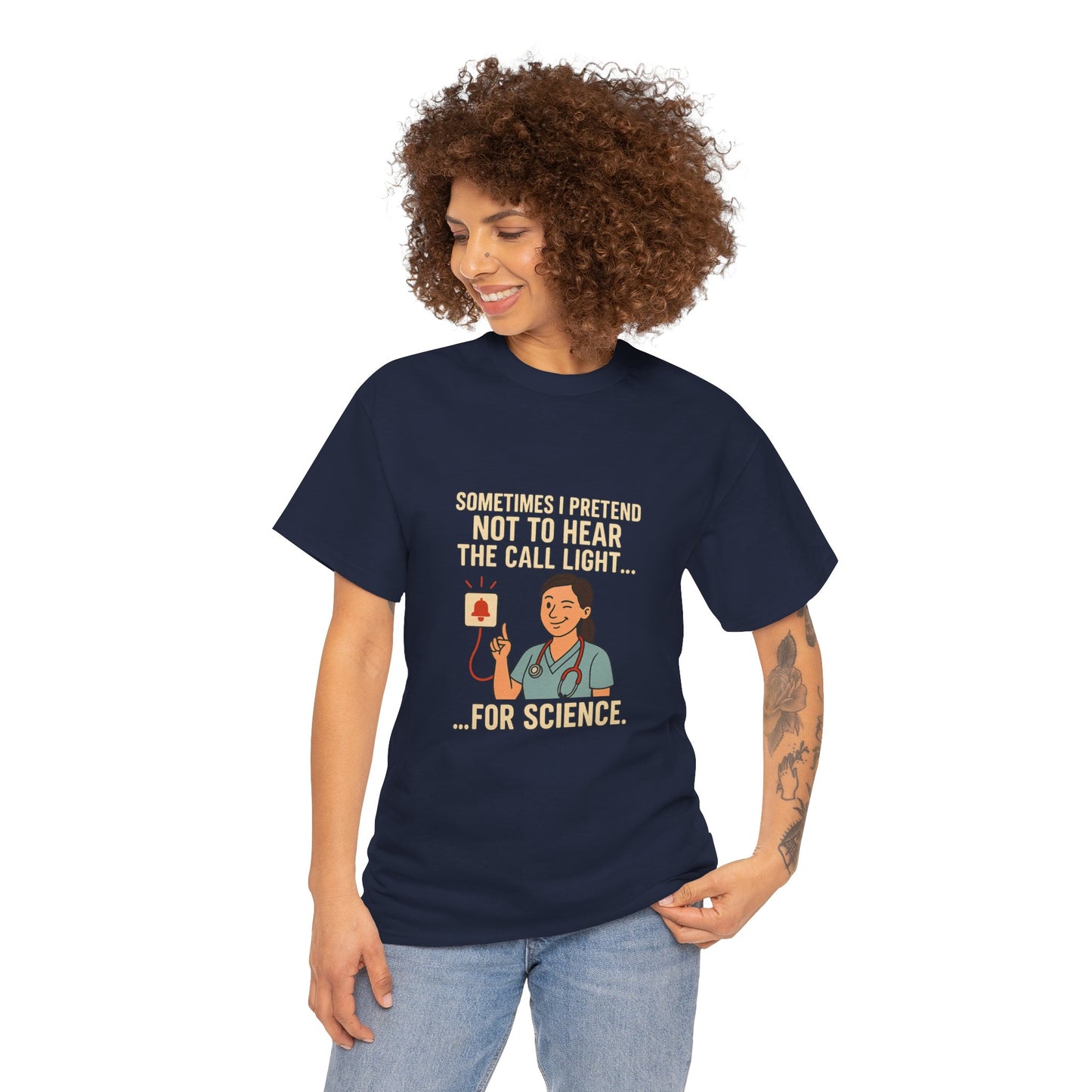 Funny Science Nurse Tee, Unisex Heavy Cotton Tee for Healthcare Workers, Gift for Nurses, Medical Humor Shirt, Nurses Week Apparel