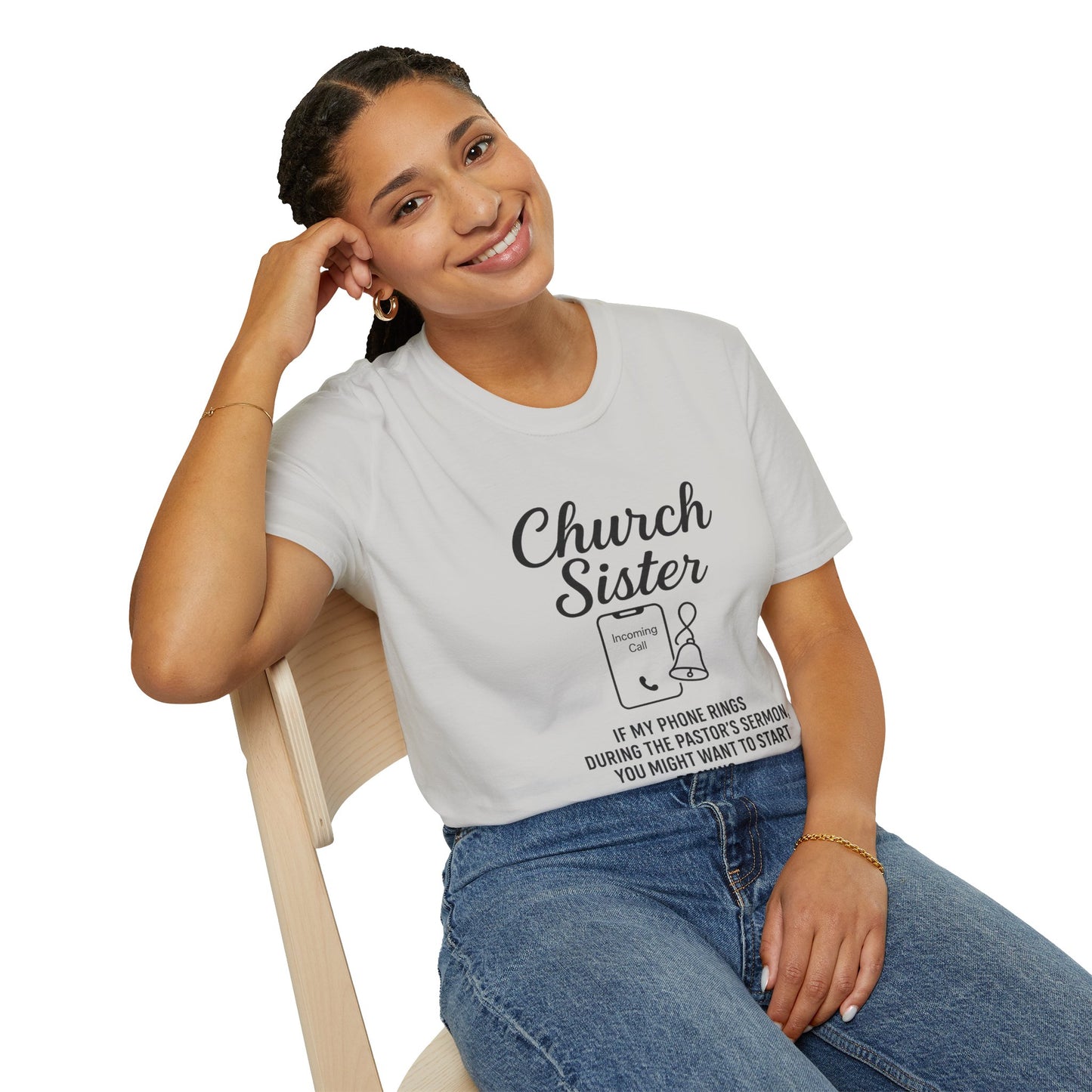 Church Sister T-Shirt | Funny Christian Tee, Church Apparel, Gifts for Churchgoers, Unisex T-Shirt, Religious Humor Shirt