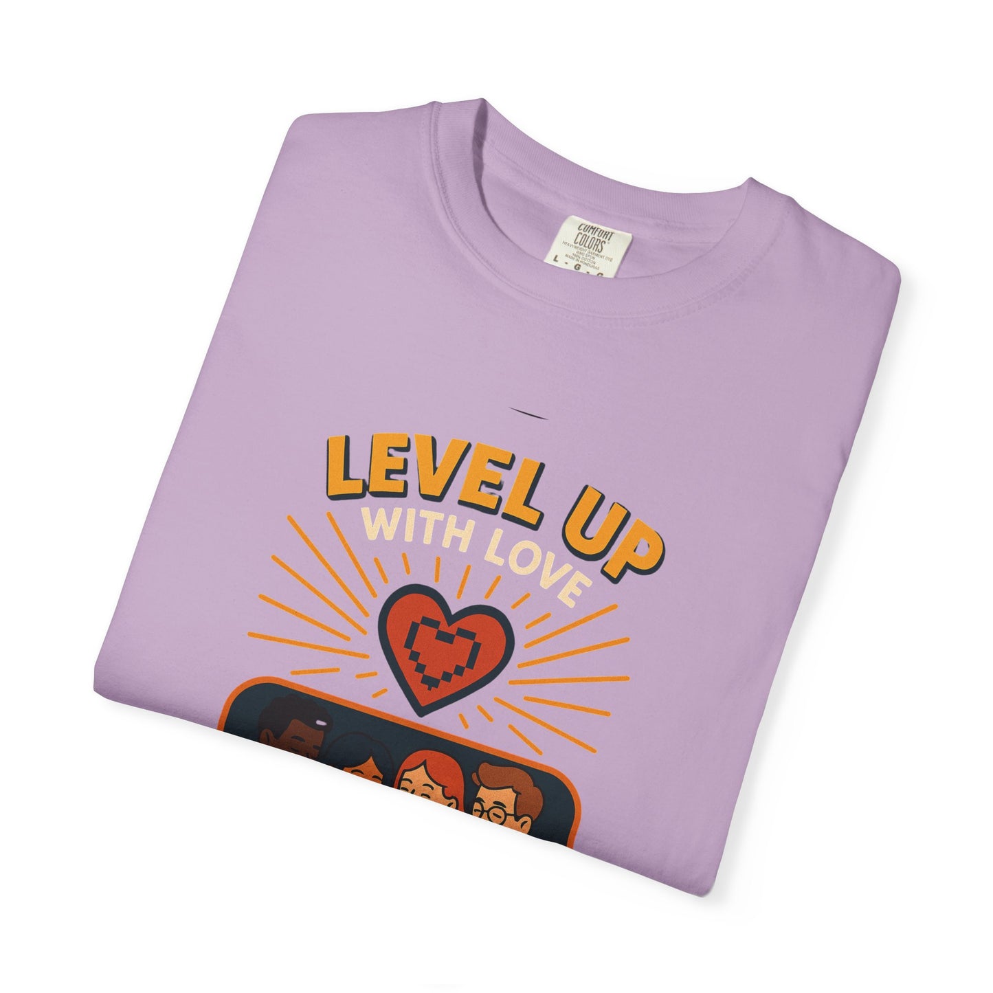 Level Up With Love T-Shirt, Vintage Style Tee, Unisex Casual Wear, Perfect Gift for Friends, Everyday Comfort Shirt