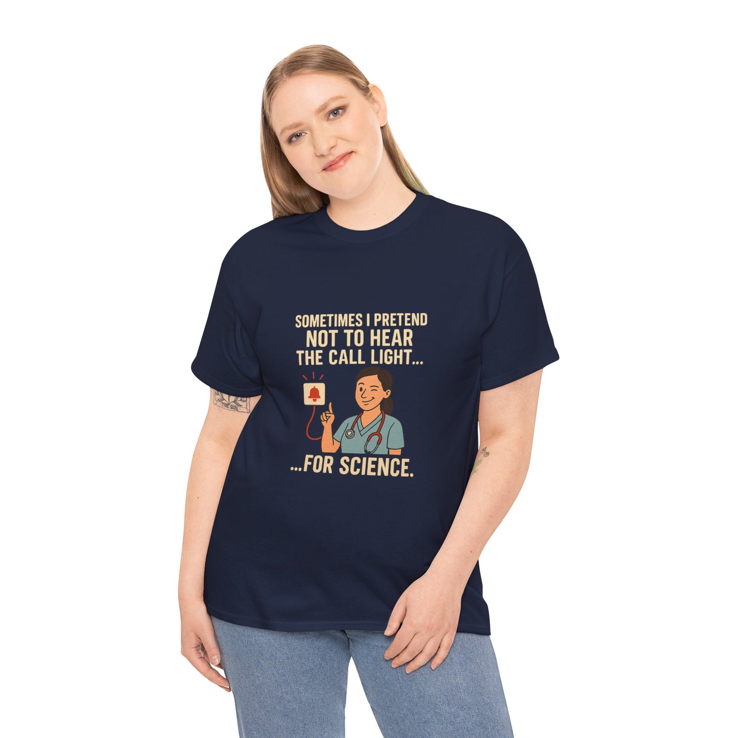 Funny Science Nurse Tee, Unisex Heavy Cotton Tee for Healthcare Workers, Gift for Nurses, Medical Humor Shirt, Nurses Week Apparel
