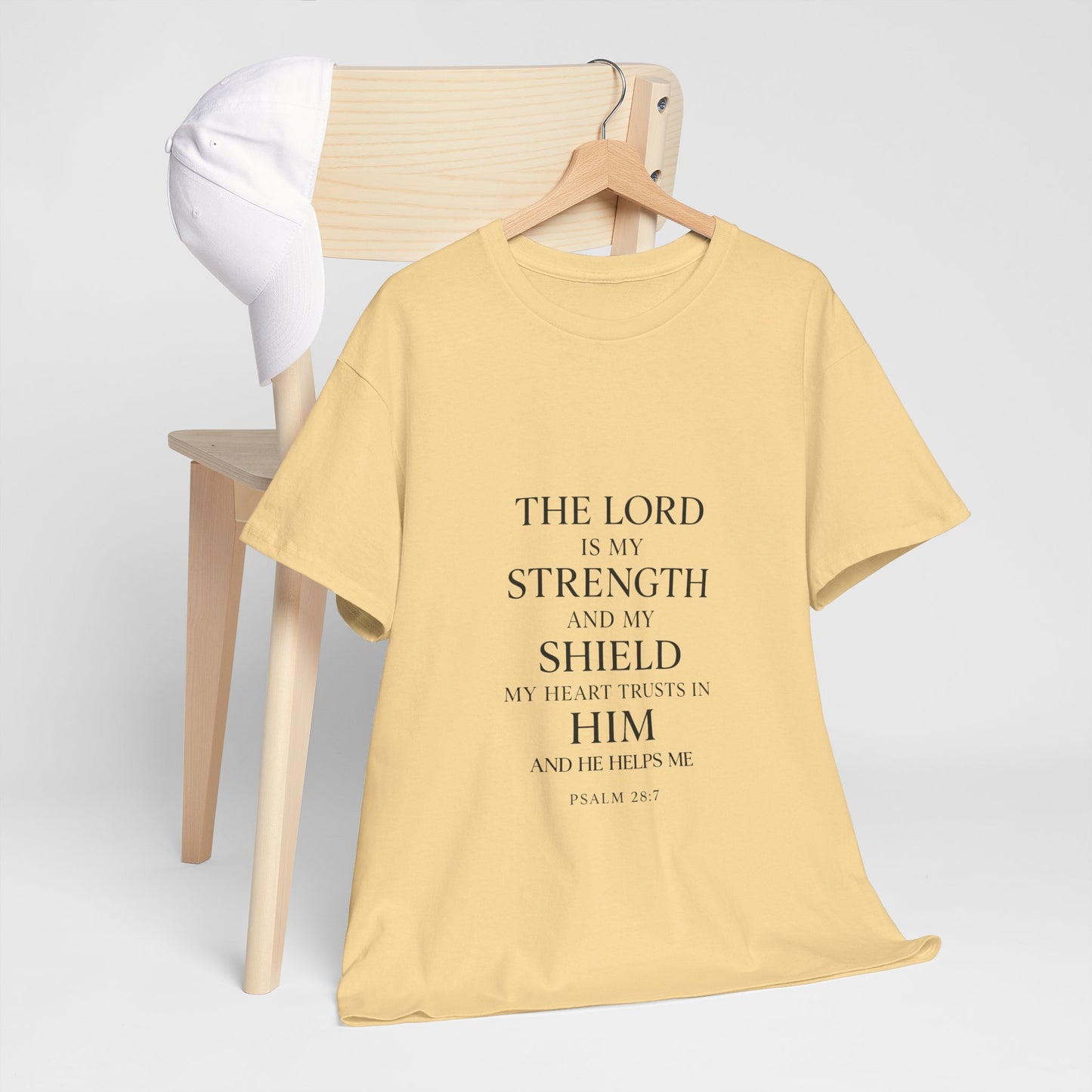 Faith-Inspired Unisex Heavy Cotton Tee - "The Lord is My Strength"