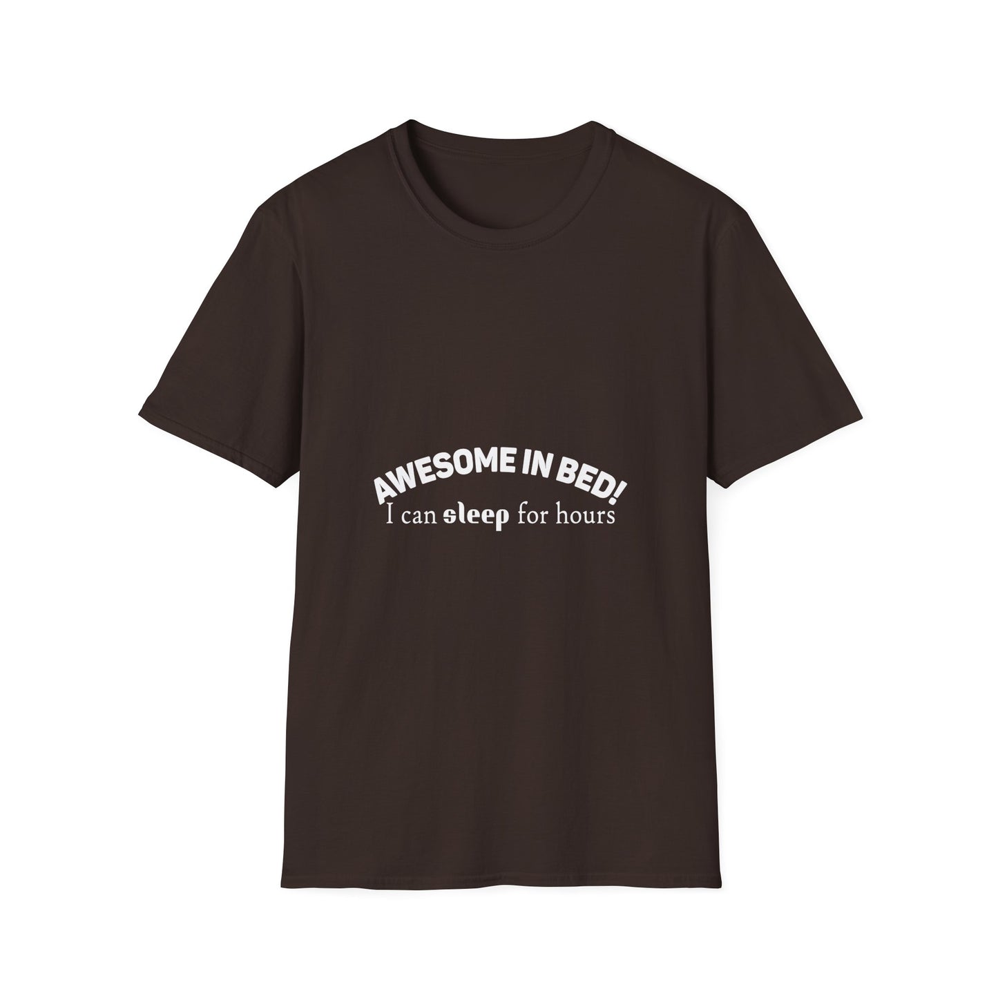 Awesome in Bed Unisex T-Shirt - Funny Sleep Tee, Gift for Sleepers, Cozy Casual Wear, Birthday Gift, Sleepover Shirt