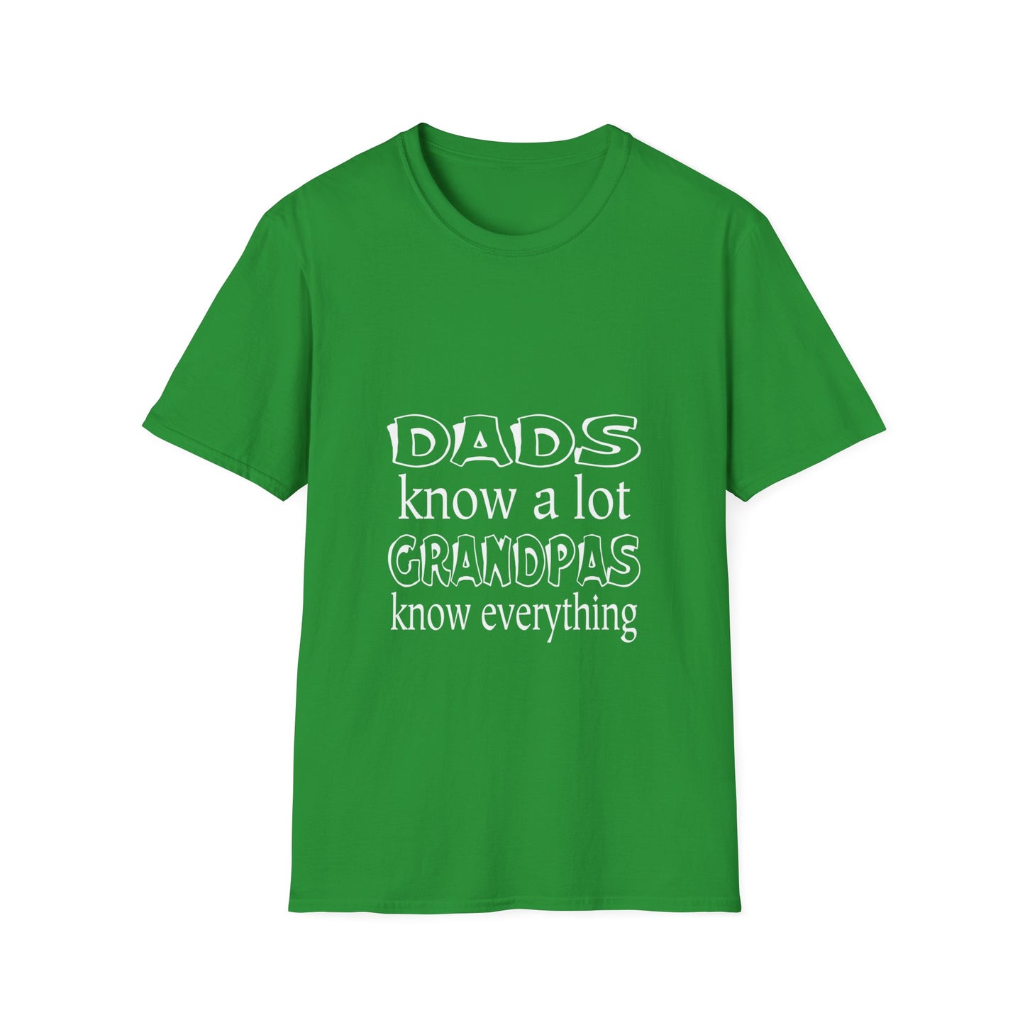 Cool Grandpa Unisex Softstyle T-Shirt - 'Dads Know a Lot, Grandpas Know Everything' - Perfect Gift for Father's Day, Family Gatherings, or Casual [...]