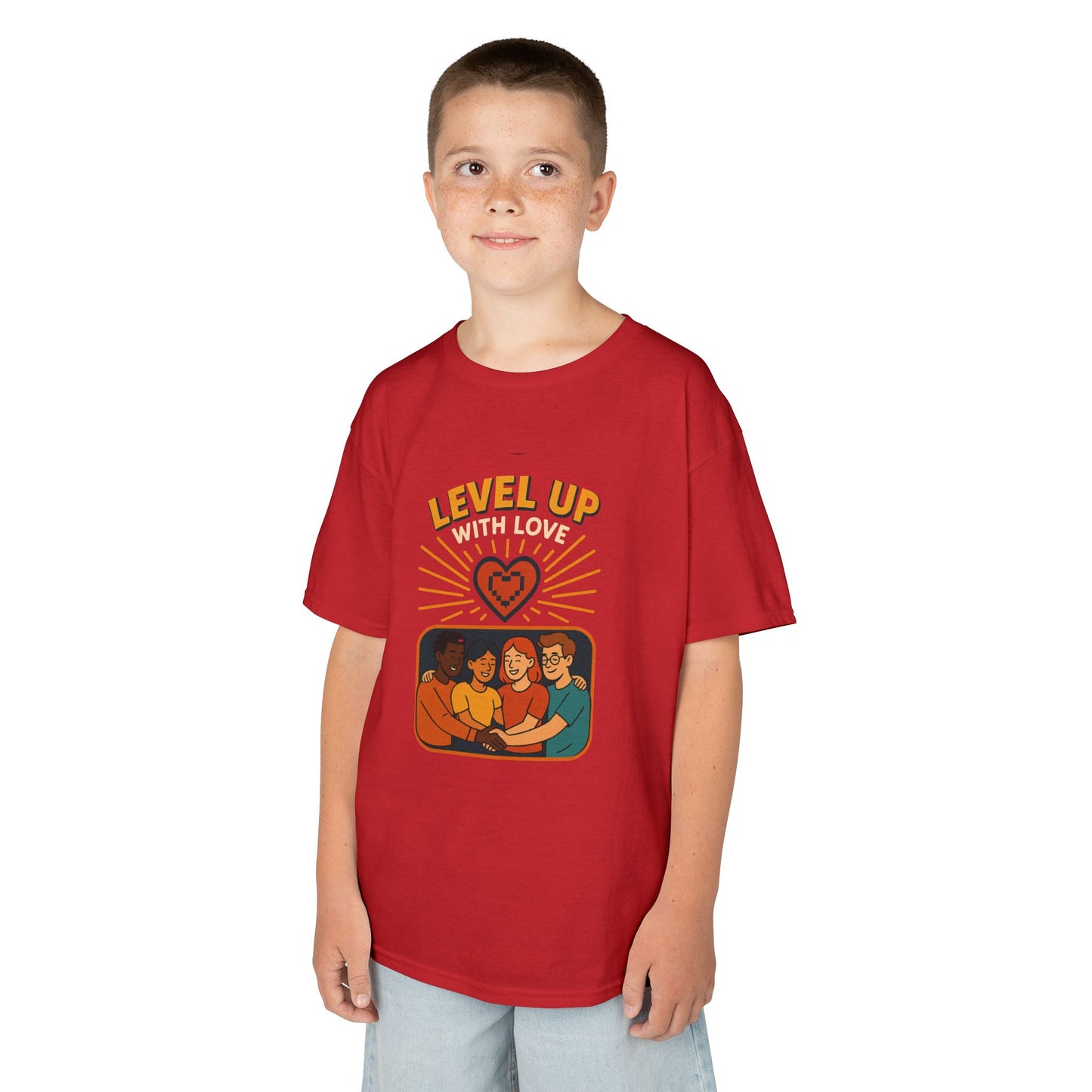 Christian Level Up Kids Tee | Fun Graphic T-Shirt for Play, Gift for Kids, Birthday Party, Family Gatherings, Casual Wear
