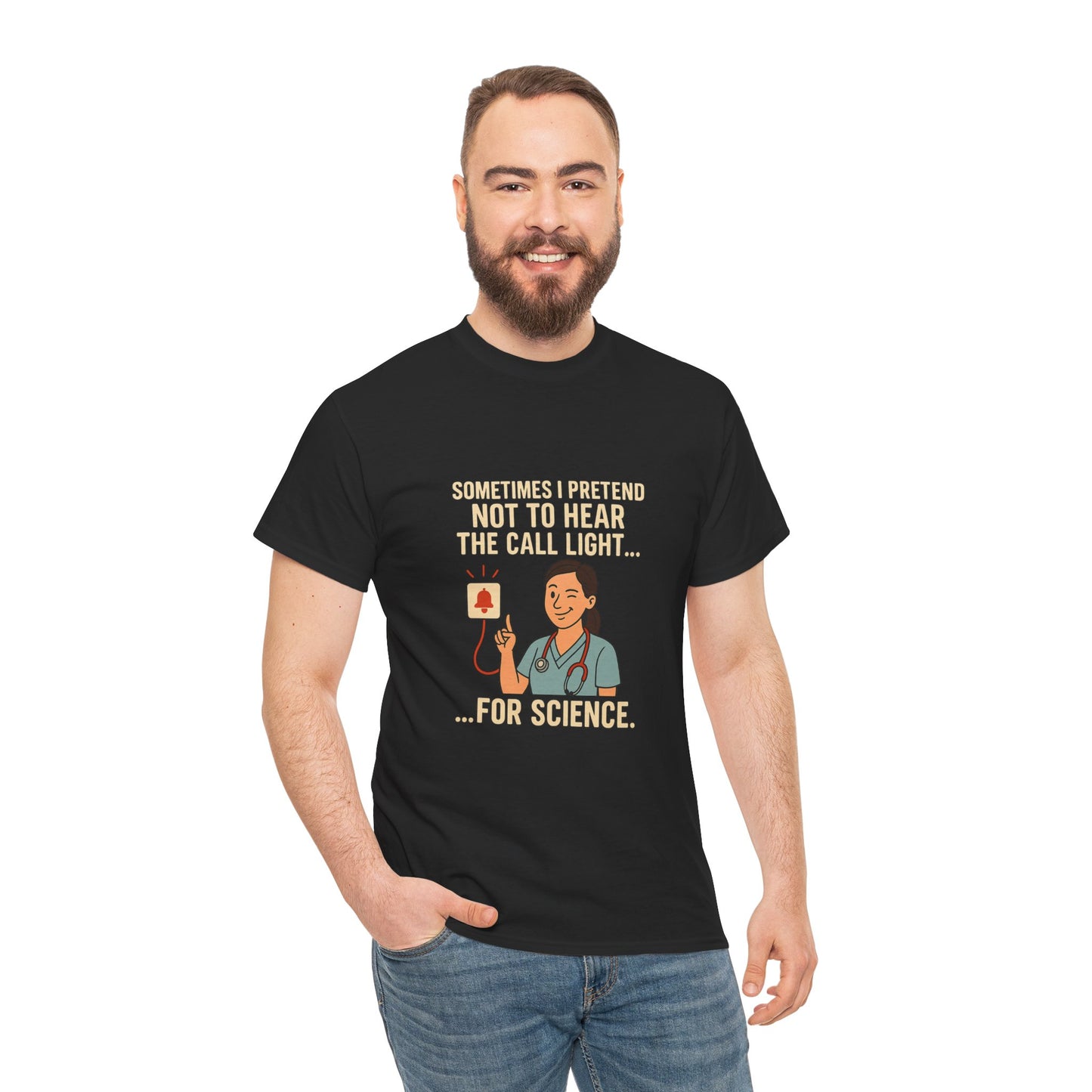 Funny Science Nurse Tee, Unisex Heavy Cotton Tee for Healthcare Workers, Gift for Nurses, Medical Humor Shirt, Nurses Week Apparel