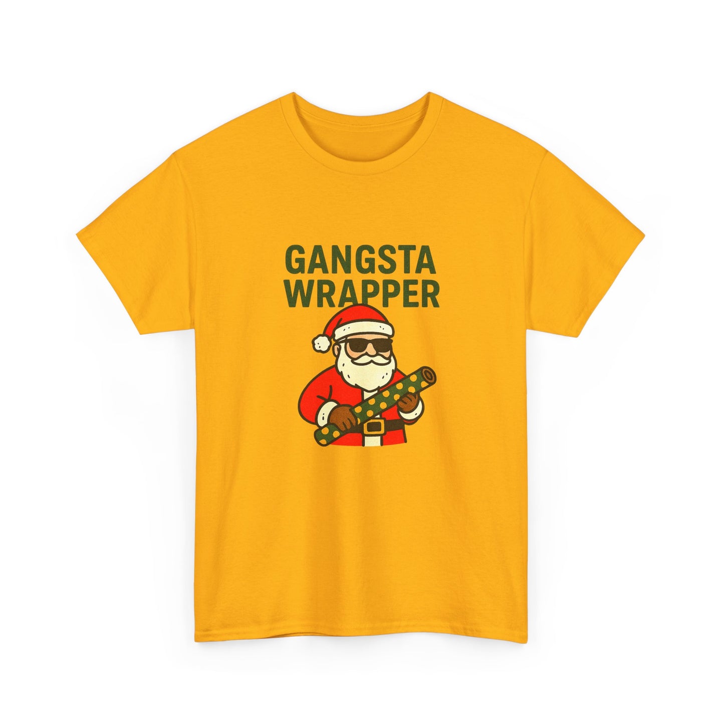 Gangsta Wrapper Unisex Cotton Tee - Fun Holiday T-Shirt for Christmas Celebrations