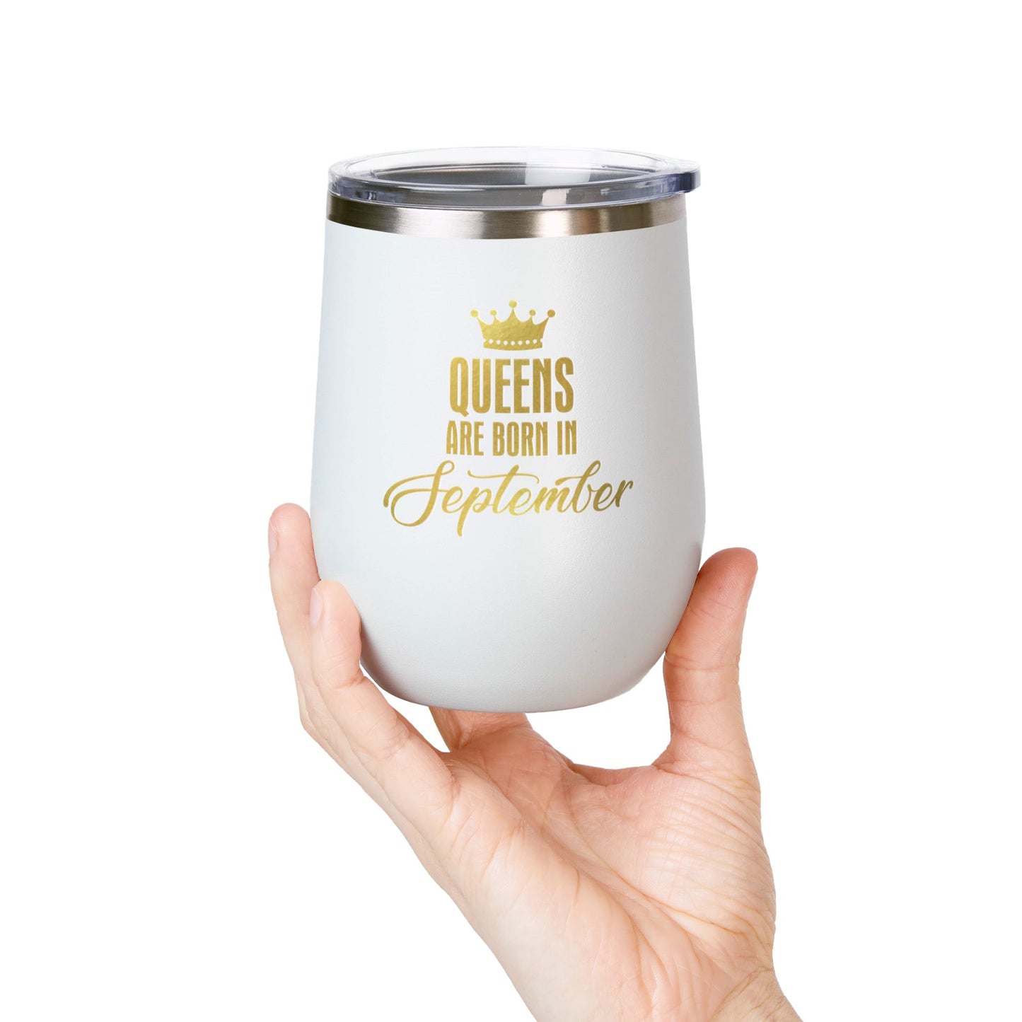 September Queens Wine Tumbler, 12oz | Birthday Gift for Her | Insulated Drinkware | Bachelorette Party Favor | Wine Lover Gift | [...]