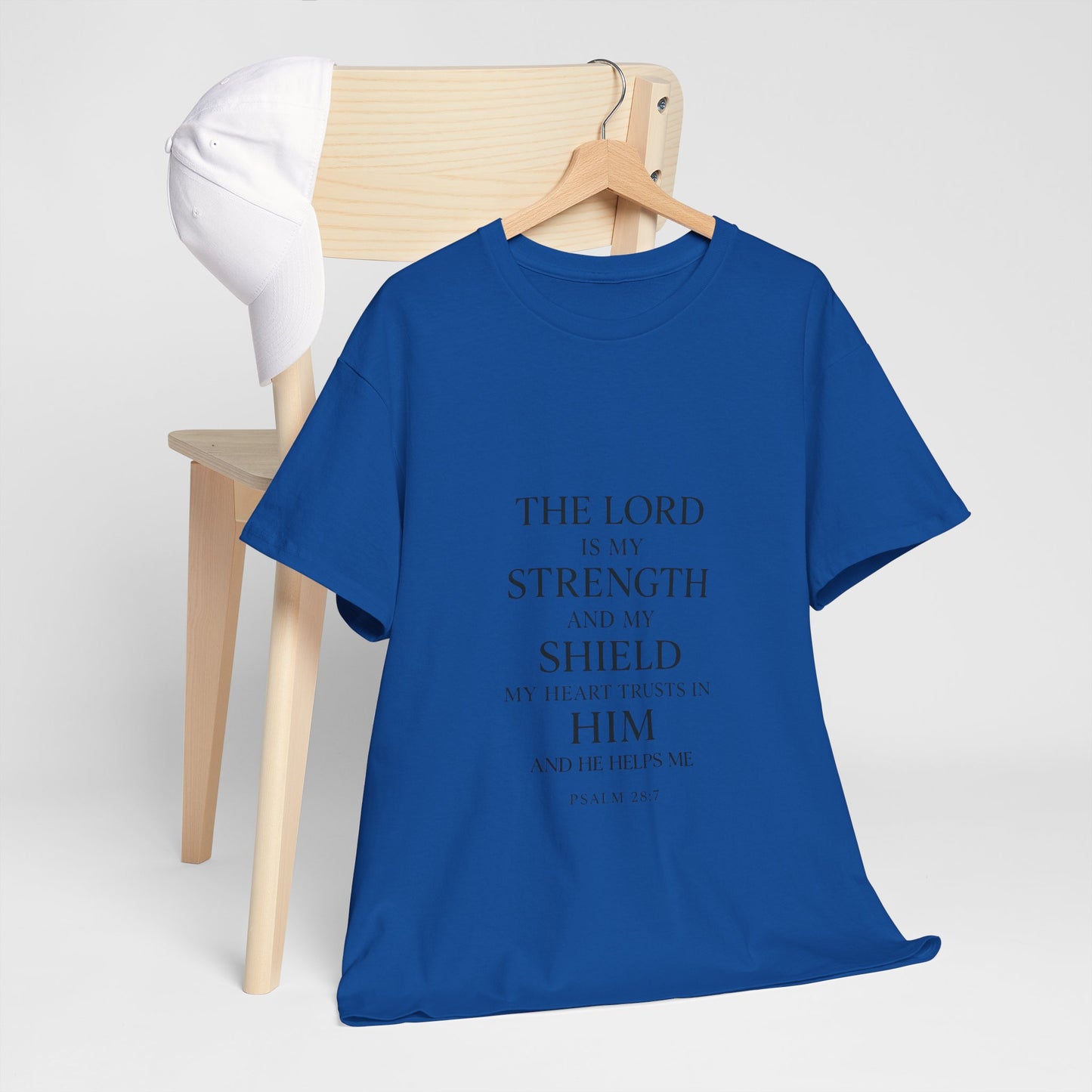 Faith-Inspired Unisex Heavy Cotton Tee - "The Lord is My Strength"