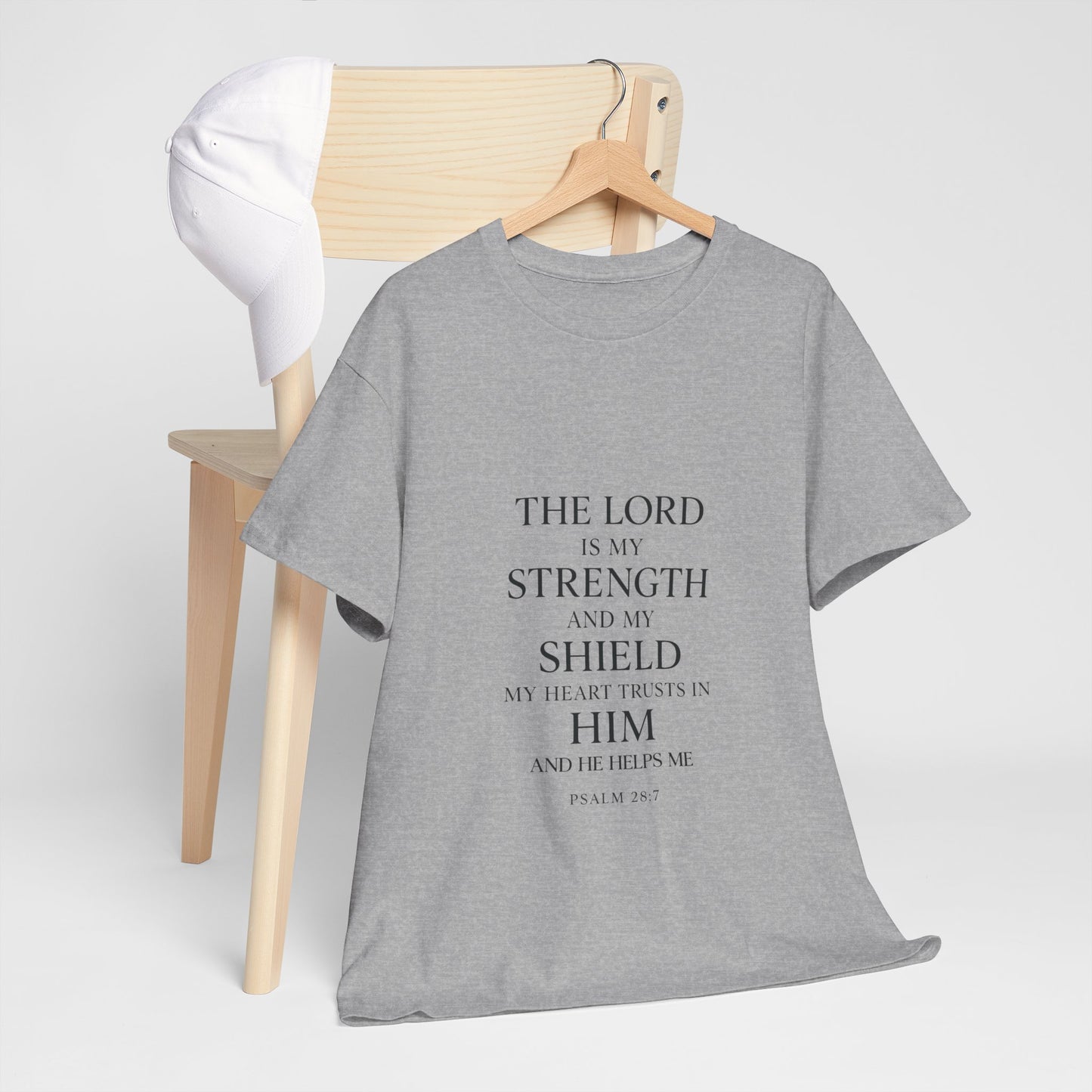 Faith-Inspired Unisex Heavy Cotton Tee - "The Lord is My Strength"