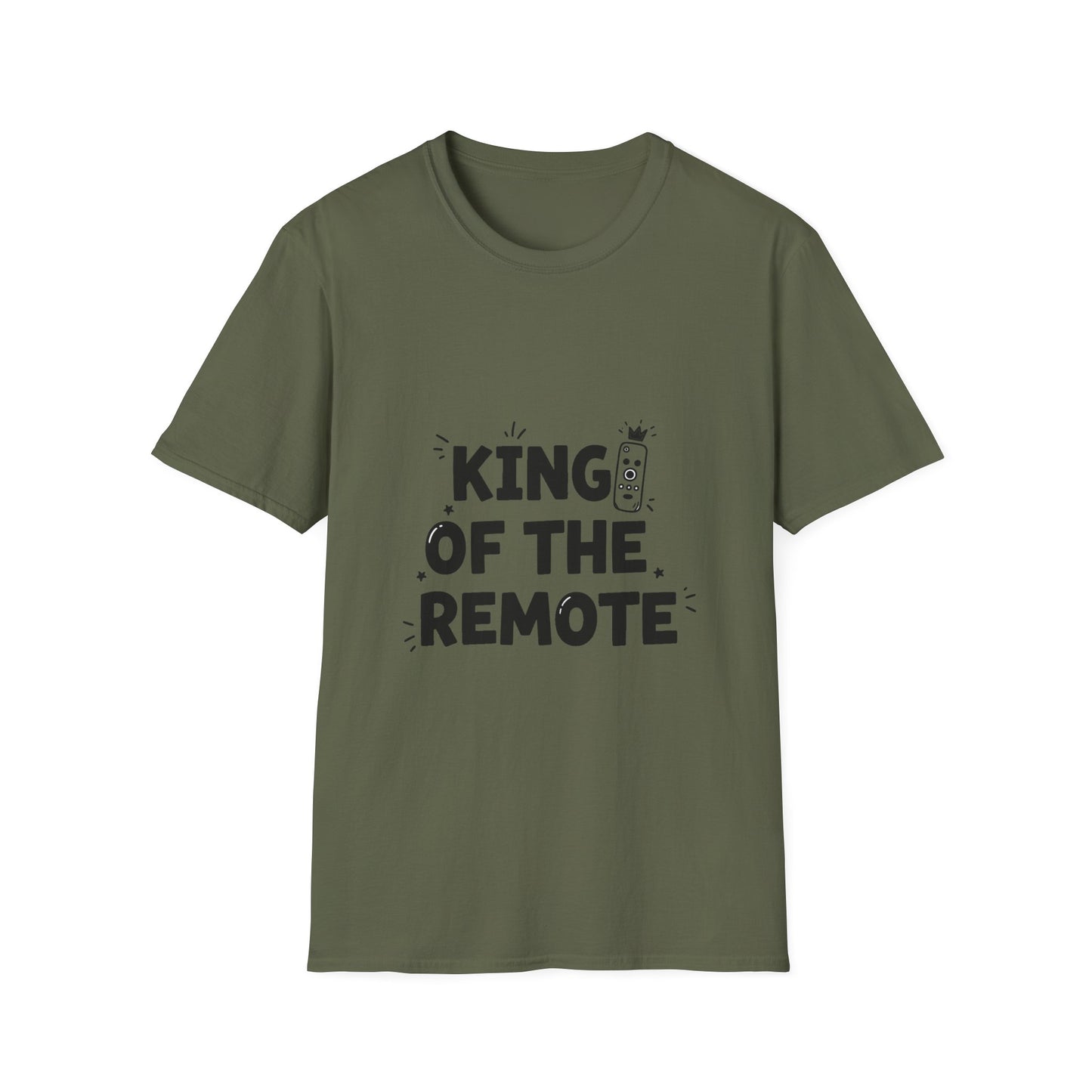 Funny King of the Remote Unisex T-Shirt | Gift for Dads, TV Lovers, Birthday Celebration, Relaxed Fit, Casual Wear