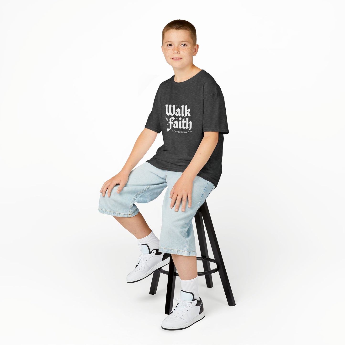 Kids Faith-Inspired Tee, Inspirational Kids Shirt, Religious T-Shirt for Kids, Christian Youth Apparel, Biblical Quote Tee
