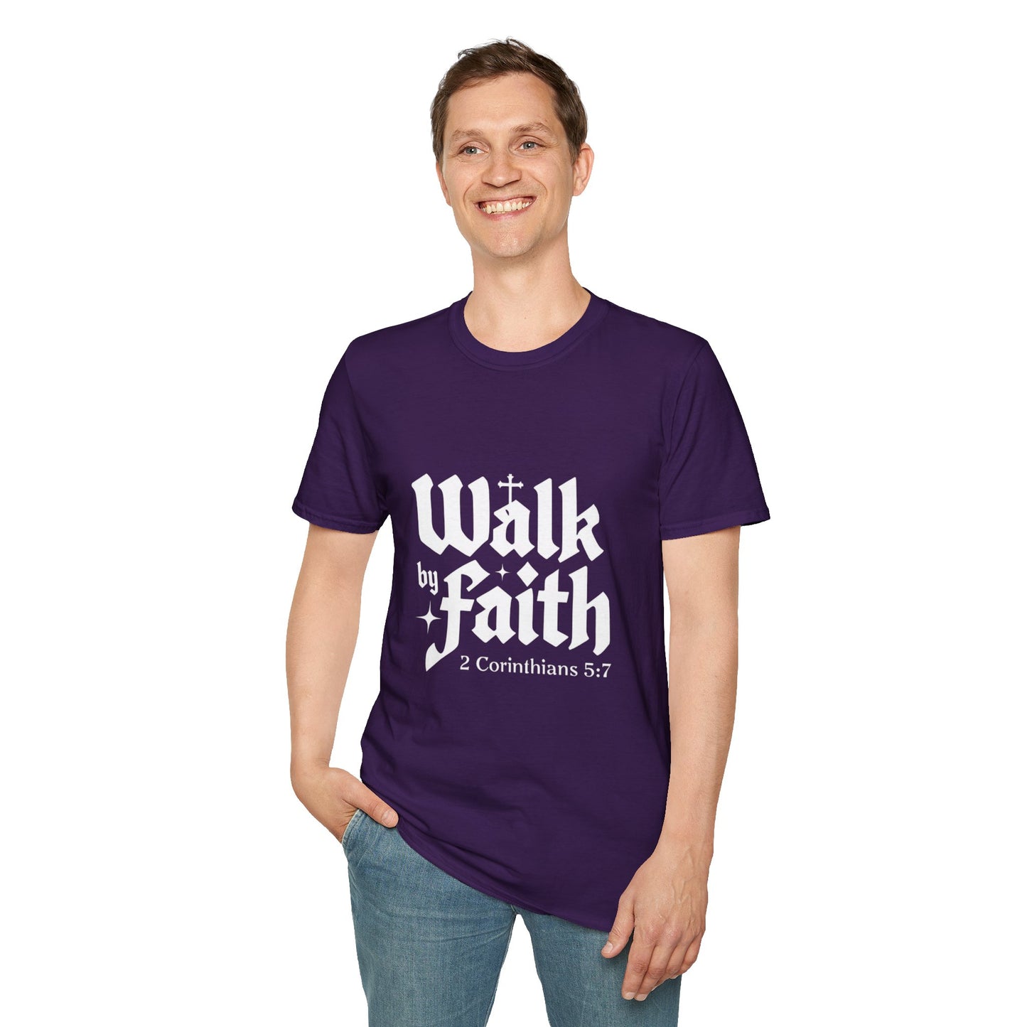 Faith-Inspired Unisex T-Shirt | Walk by Faith, Inspirational Tee, Christian Clothing, Gift for Believers, Casual Faith Wear