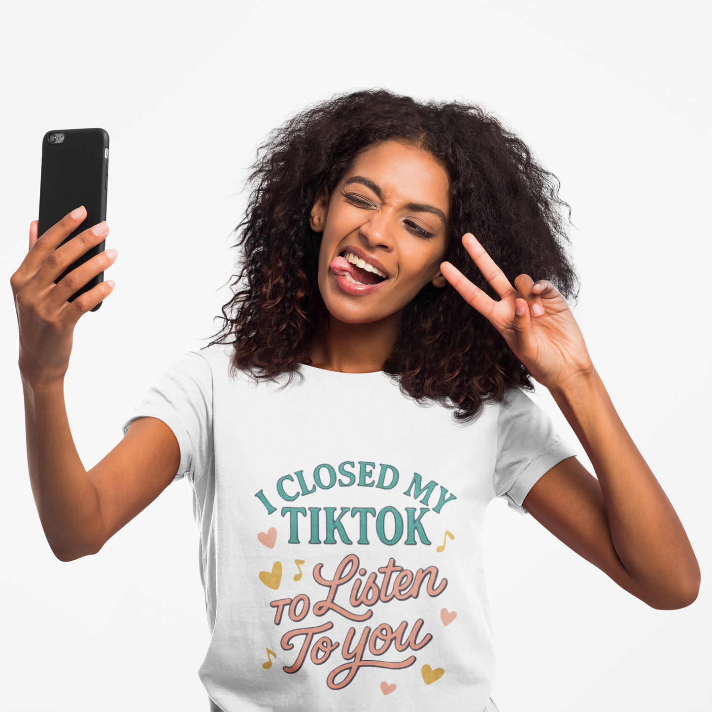 I Closed My TikTok to Listen to You, Funny Graphic Tee