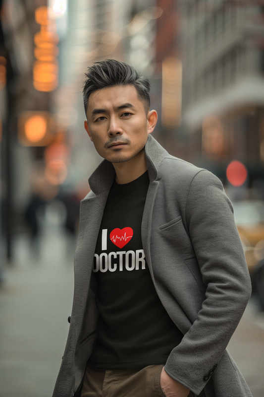 I Love Doctor Long Sleeve T-Shirt, Gift for Doctors, Nurse Appreciation, Medical Student Apparel, Health Care Worker Shirt, Fun Doctor Tee