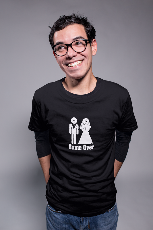 Game Over Wedding T-Shirt | Funny Bride & Groom Tee | Perfect for Couples, Engagement Party, Wedding Gifts, Anniversary