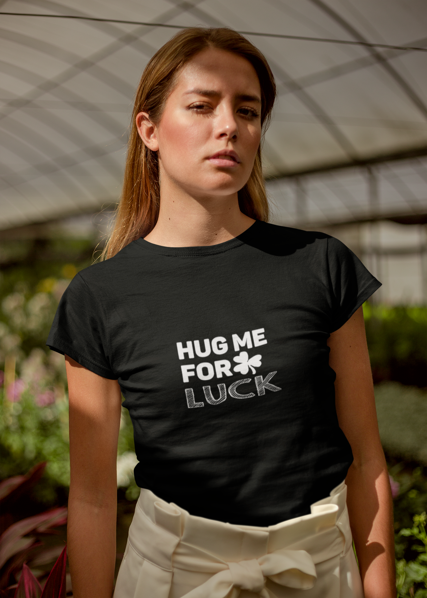 Lucky Hug Unisex Tee, Casual Wear, Gift for Friends, Good Luck Shirt, Birthday Gift, Positive Vibes