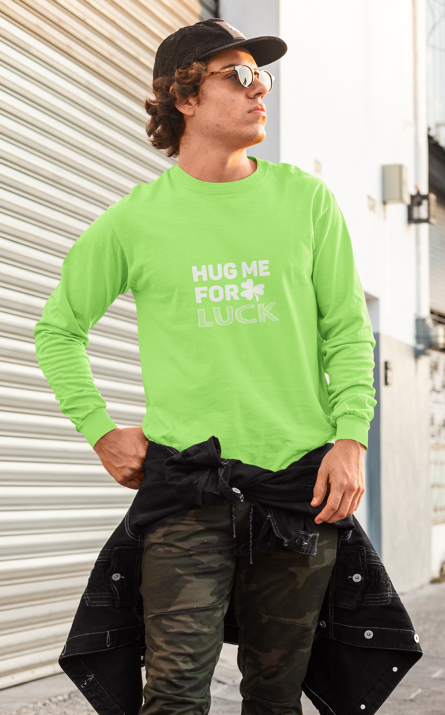 Lucky Hug Unisex Tee, Casual Wear, Gift for Friends, Good Luck Shirt, Birthday Gift, Positive Vibes