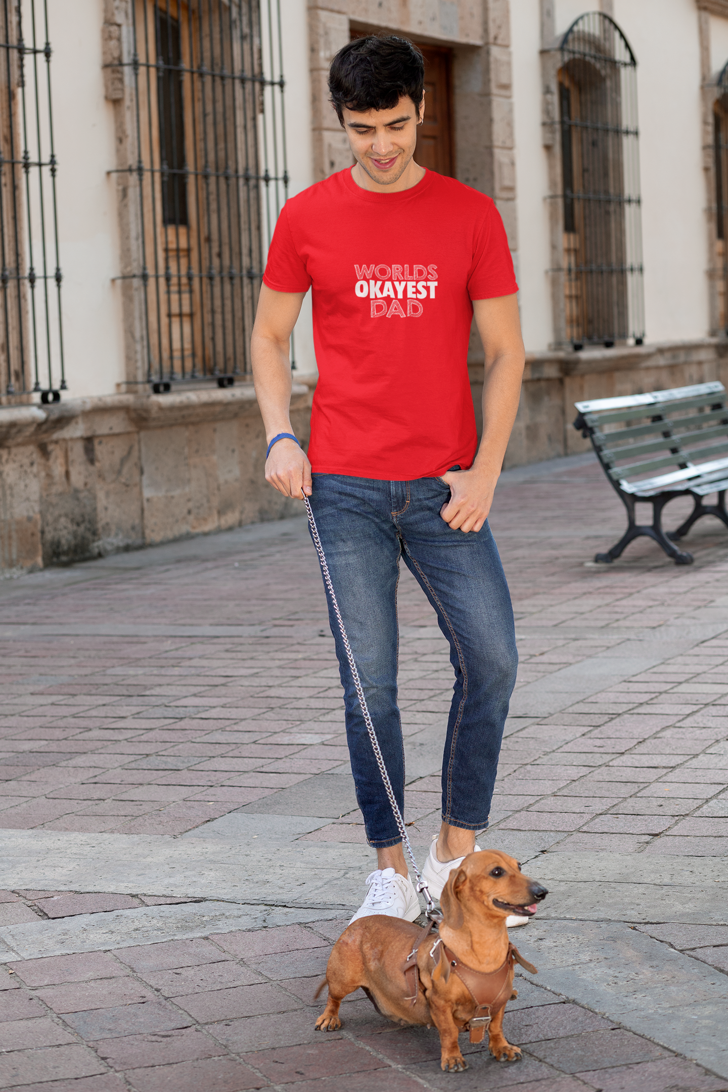 World's Okayest Dad Unisex T-Shirt, Funny Gift for Dads, Father's Day Tee, Casual Wear, Dad Jokes Apparel, Gift for Him